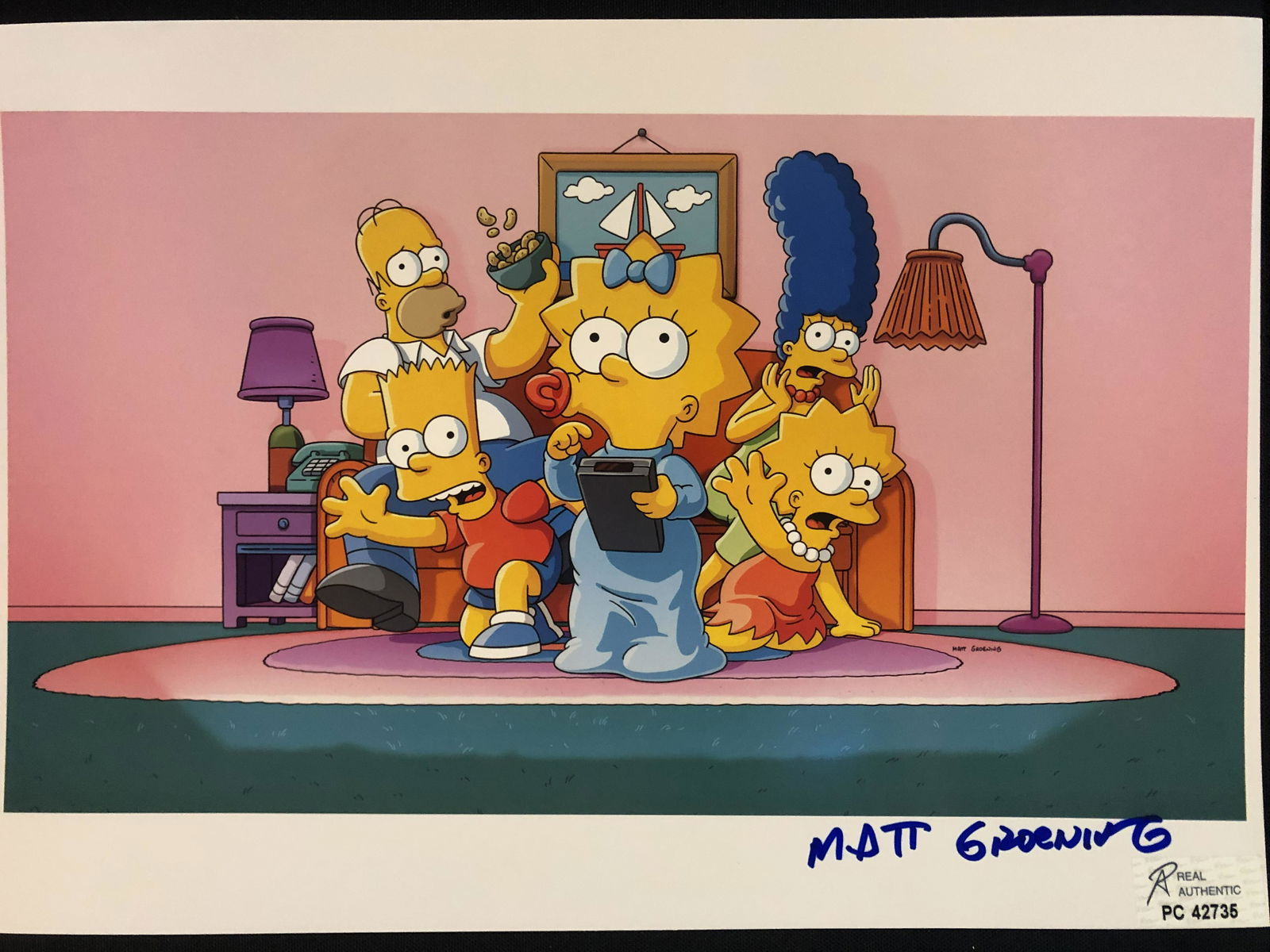 MATT GROENING SIGNED 8X10 "SIMPSONS" PHOTO (RA COA) (1 of 2)