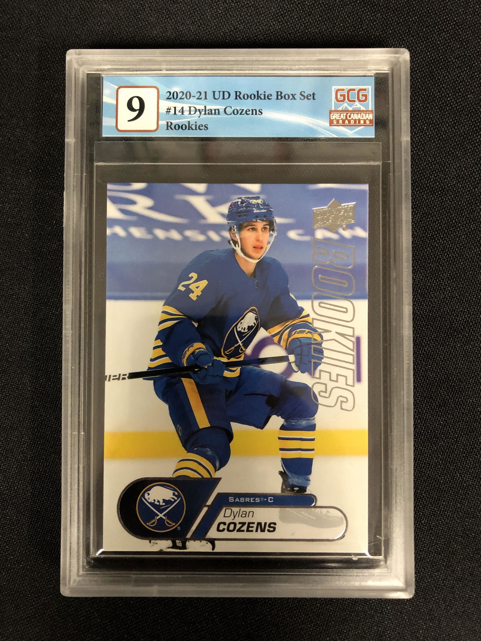 2020-21 UPPER DECK ROOKIE BOX SET NO.14 DYLAN COZENS RC (GCG 9) (1 of 2)