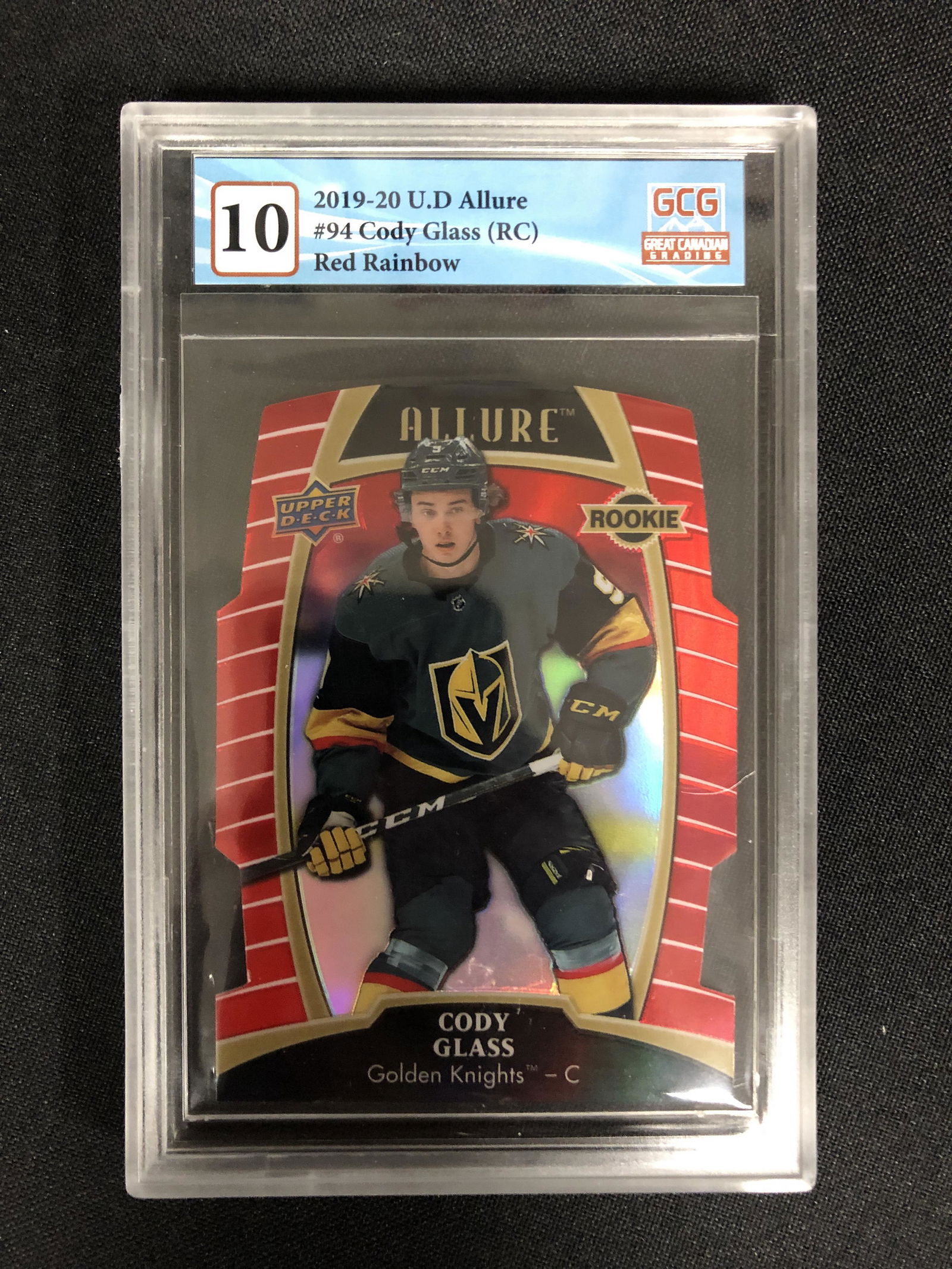 2019-20 UPPER DECK NO.94 CODY GLASS RED RAINBOW RC (GCG 10) (1 of 2)