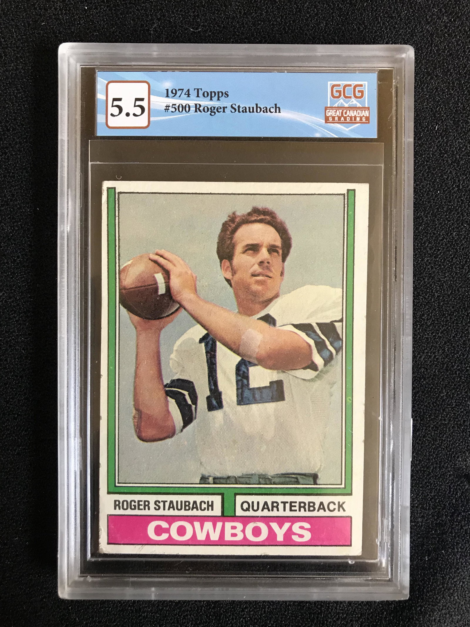 1974 TOPPS NO.500 ROGER STAUBACH (GCG 5.5): 1974 TOPPS NO.500 ROGER STAUBACH (GCG 5.5)