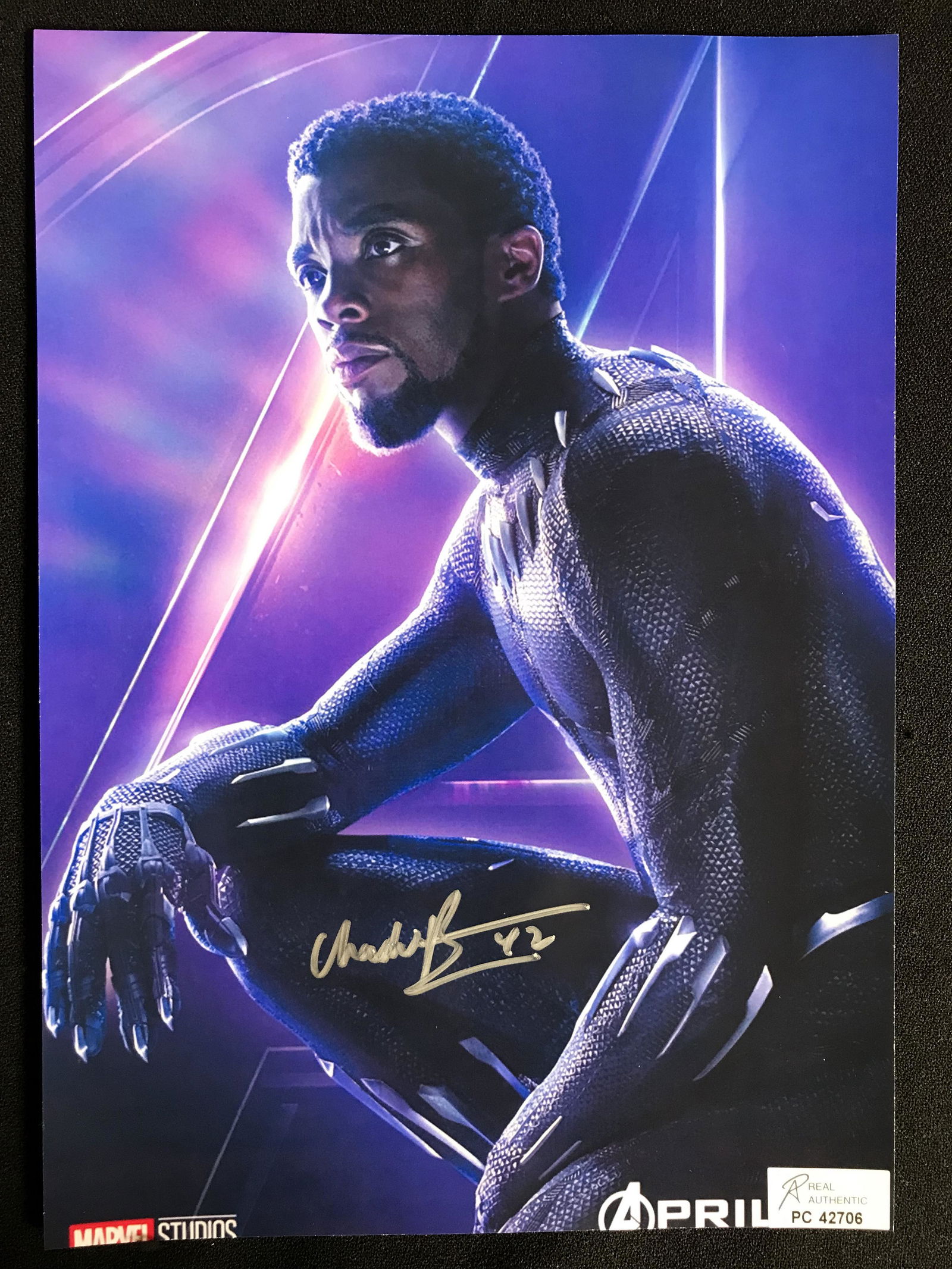 CHADWICK BOSEMAN SIGNED 8X10 PHOTO (RA COA) (1 of 2)