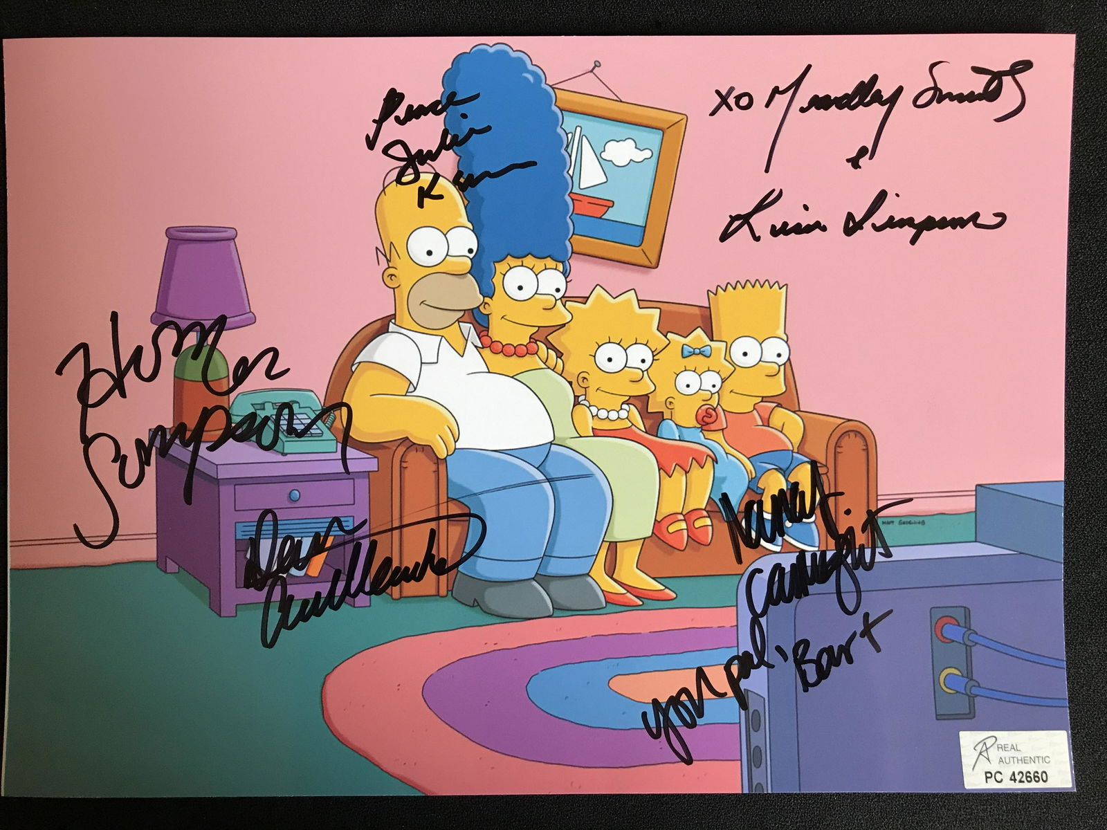 THE SIMPSONS MULTI-SIGNED 8X10 PHOTO (RA COA) (1 of 2)