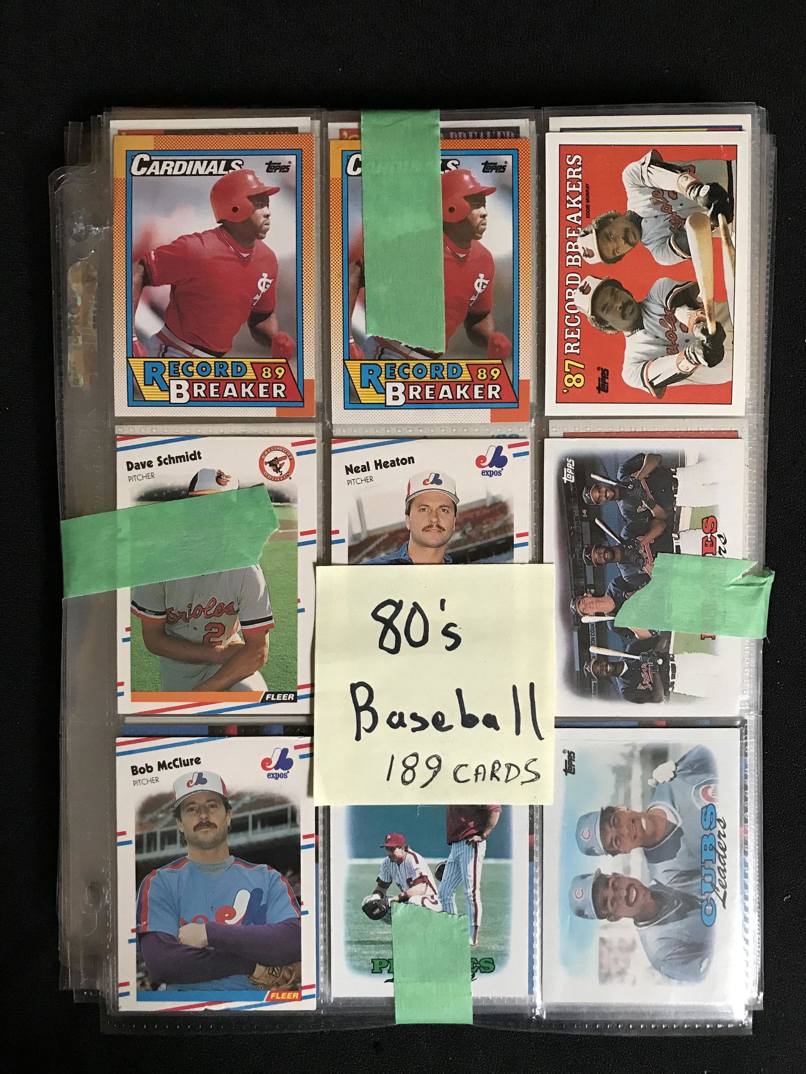 (139) ASSORTED 1980'S MLB TRADING CARD LOT (1 of 1)