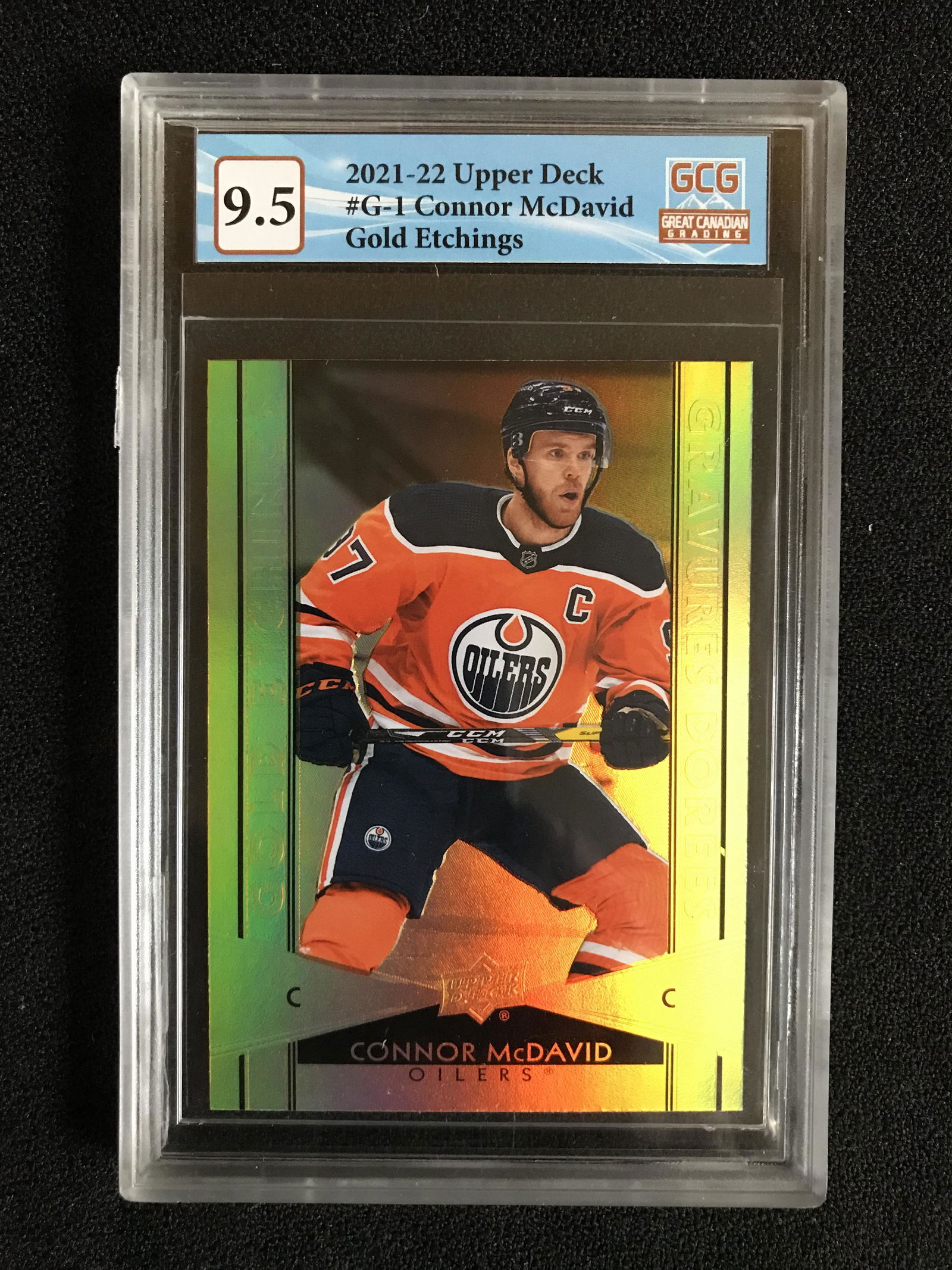 2020-21 UPPER DECK NO.G-1 CONNOR MCDAVID GOLD ETCHINGS (GCG 9.5) (1 of 2)