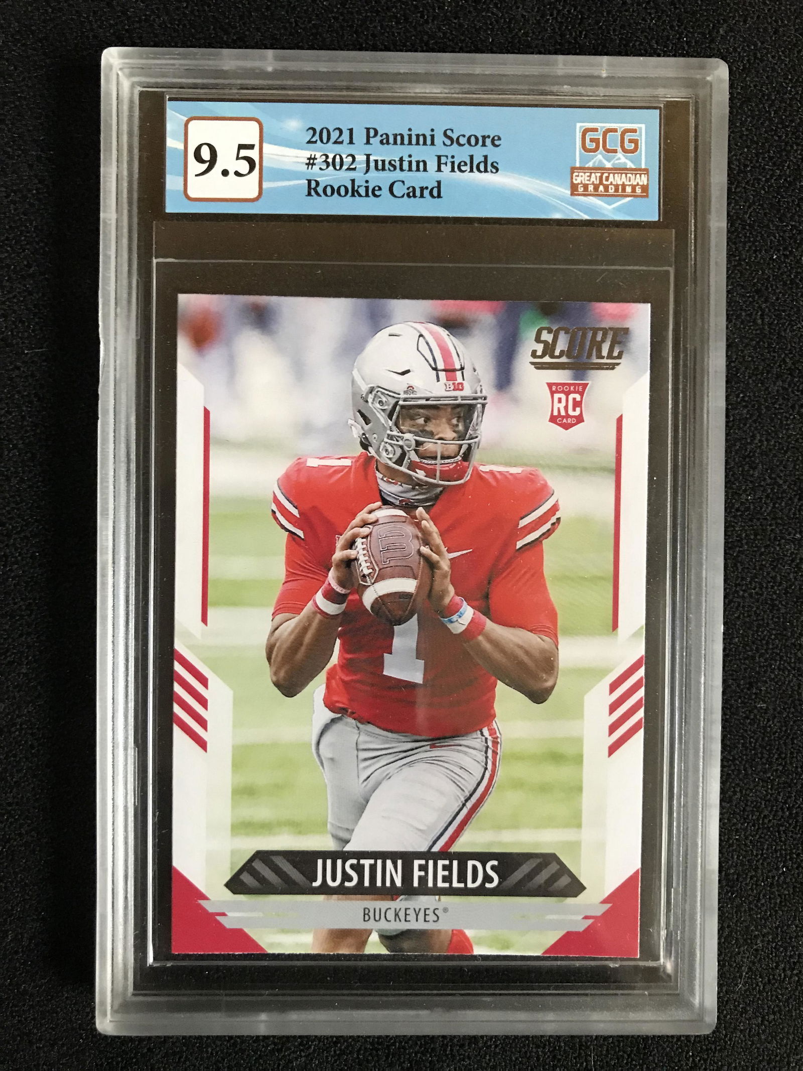 2021 PANINI SCORE NO.302 JUSTIN FIELDS RC (GCG 9.5) (1 of 2)