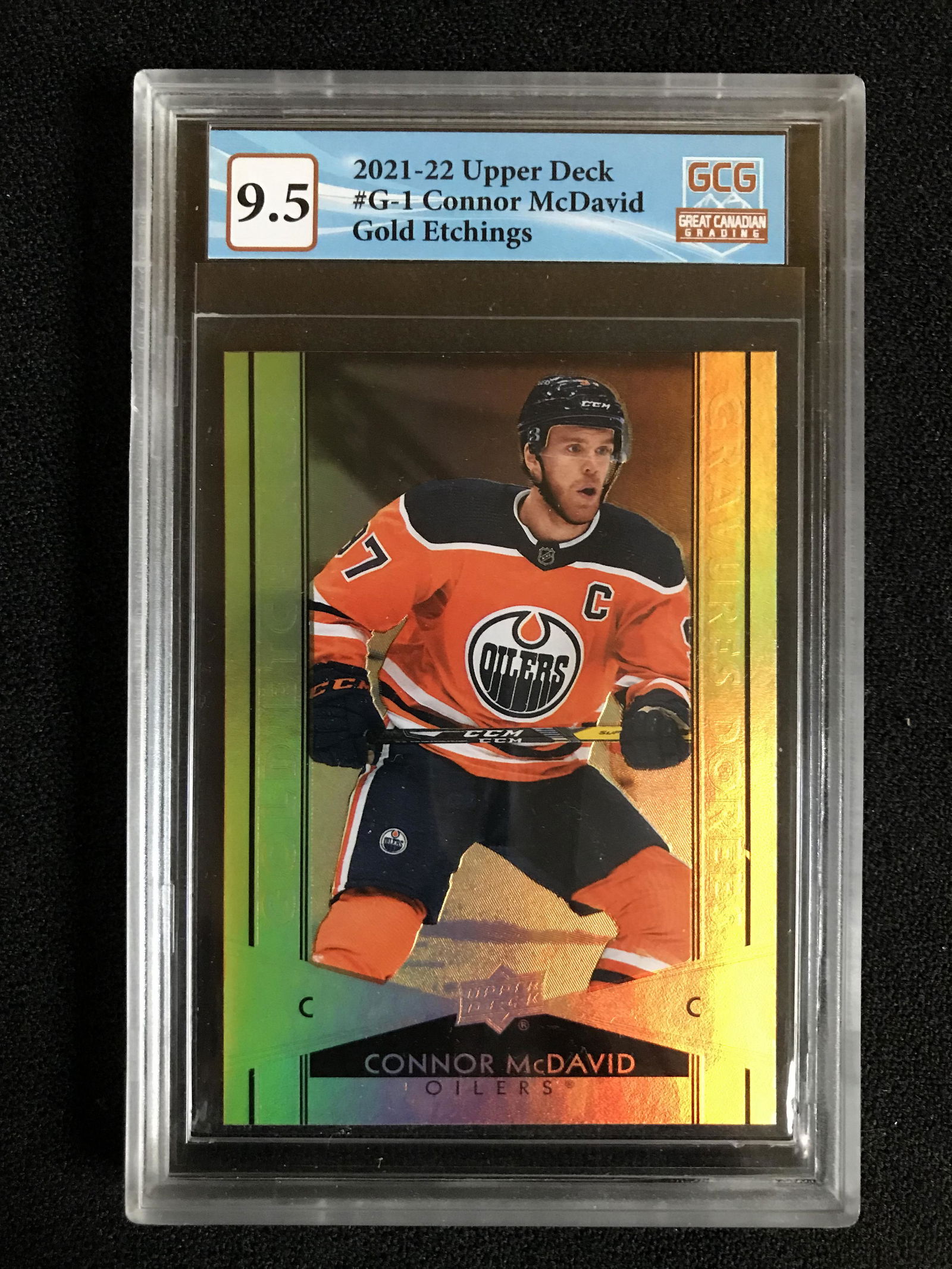 2020-21 UPPER DECK NO.G-1 CONNOR MCDAVID GOLD ETCHINGS (GCG 9.5) (1 of 2)