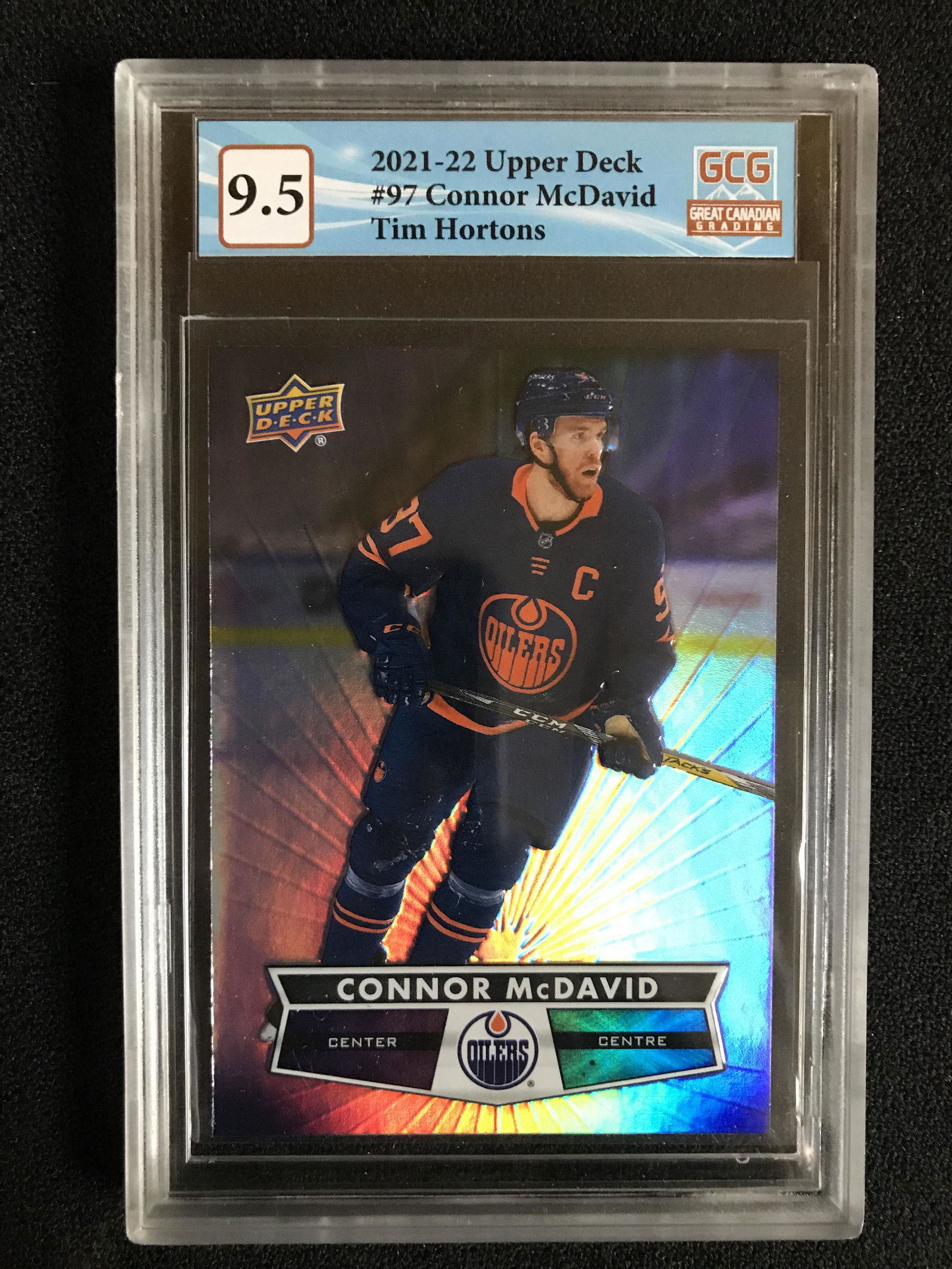 2021-22 UD TIM HORTONS NO.97 CONNOR MCDAVID (GCG 9.5) (1 of 2)
