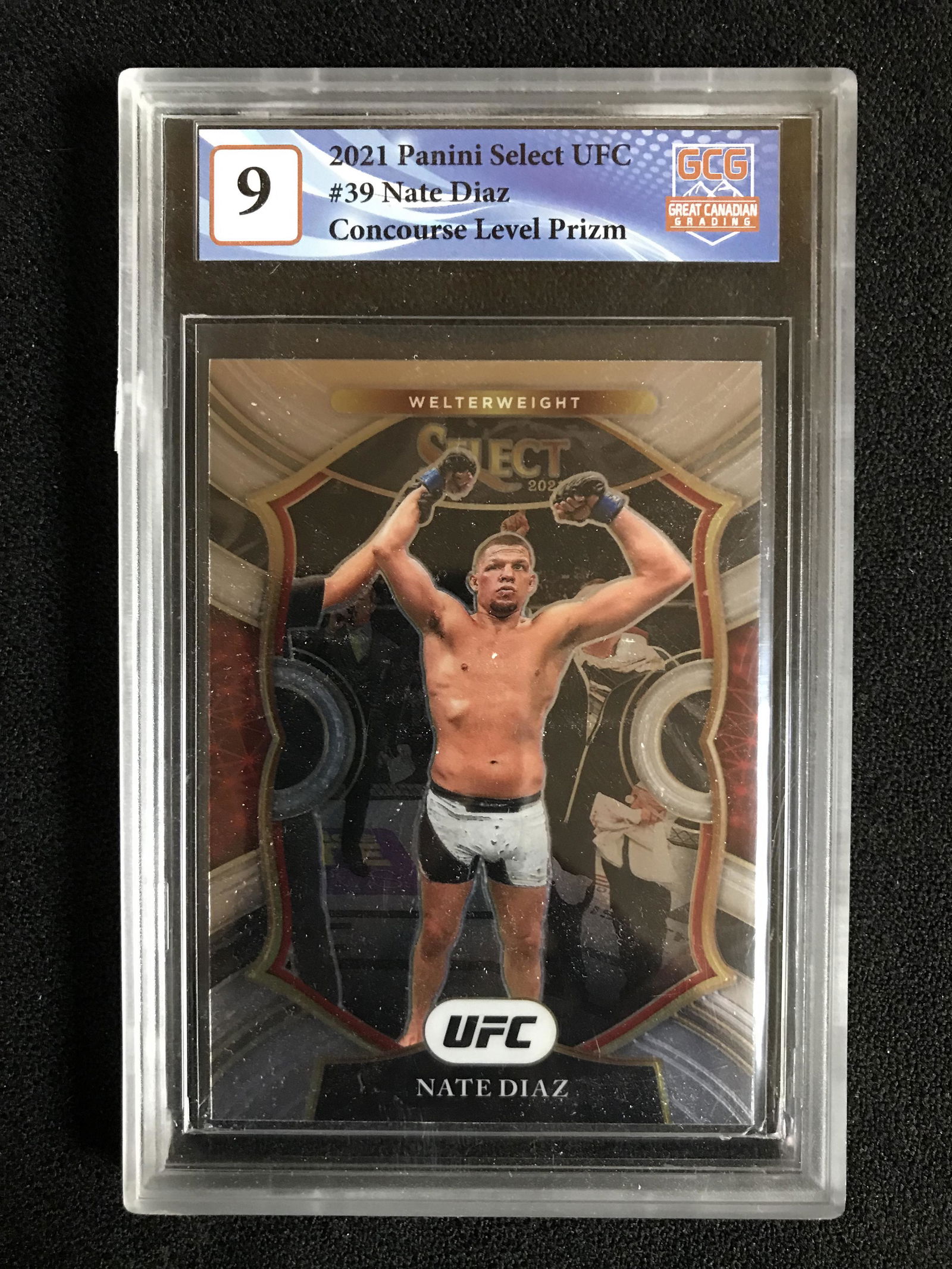 2021 PANINI SELECT NO.39 NATE DIAZ CONCOURSE PRIZM (GCG 9) (1 of 1)