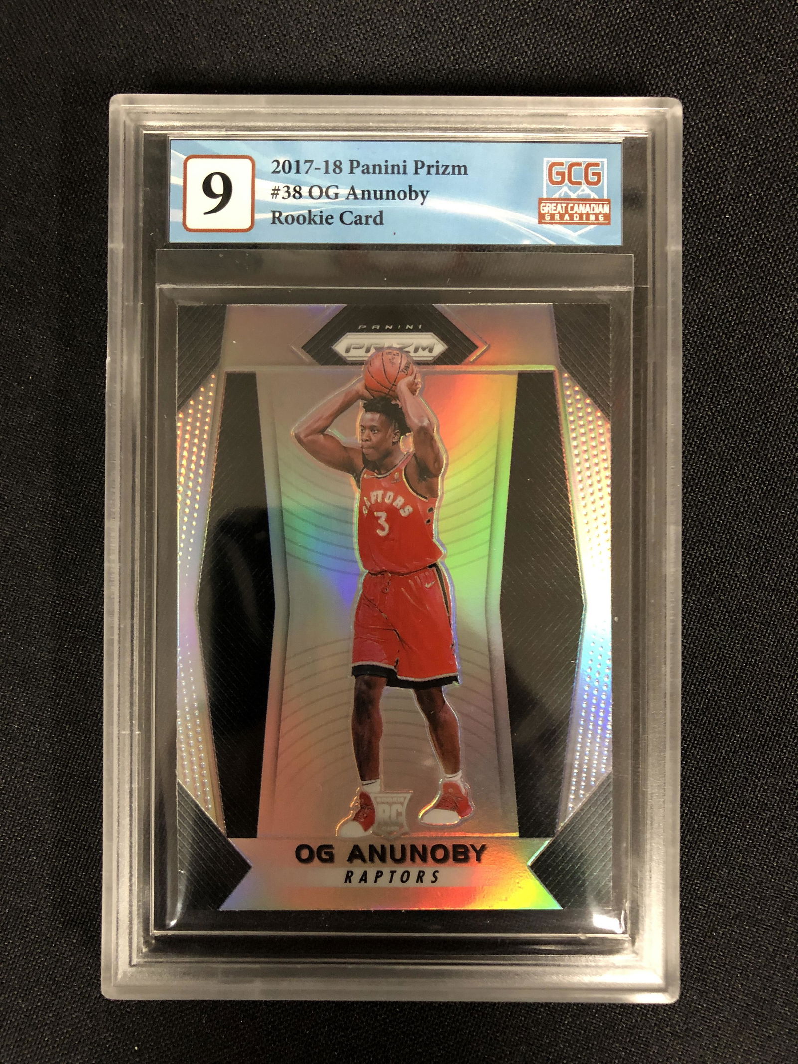 2017-18 PANINI PRIZM NO.38 OG ANUNOBY SILVER PRIZM RC (GCG 9) (1 of 2)