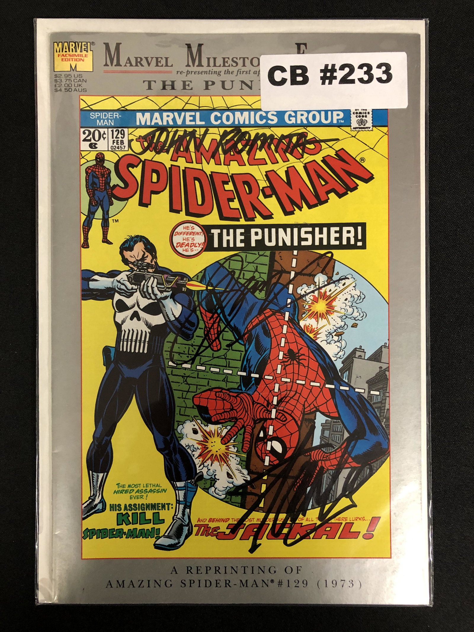 STAN LEE JOHN ROMITA AND CRAIG CONWAY TRIPLE SIGNED SPIDER-MAN 129 MILESTONE (JSA): STAN LEE JOHN ROMITA AND CRAIG CONWAY TRIPLE SIGNED SPIDER-MAN 129 MILESTONE (JSA)