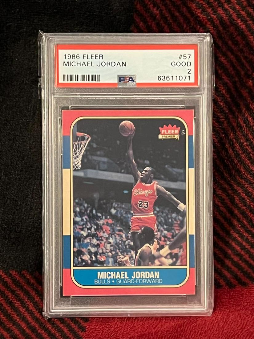 1986 FLEER NO.57 MICHAEL JORDAN (PSA GOOD 2): 1986 FLEER NO.57 MICHAEL JORDAN (PSA GOOD 2)
