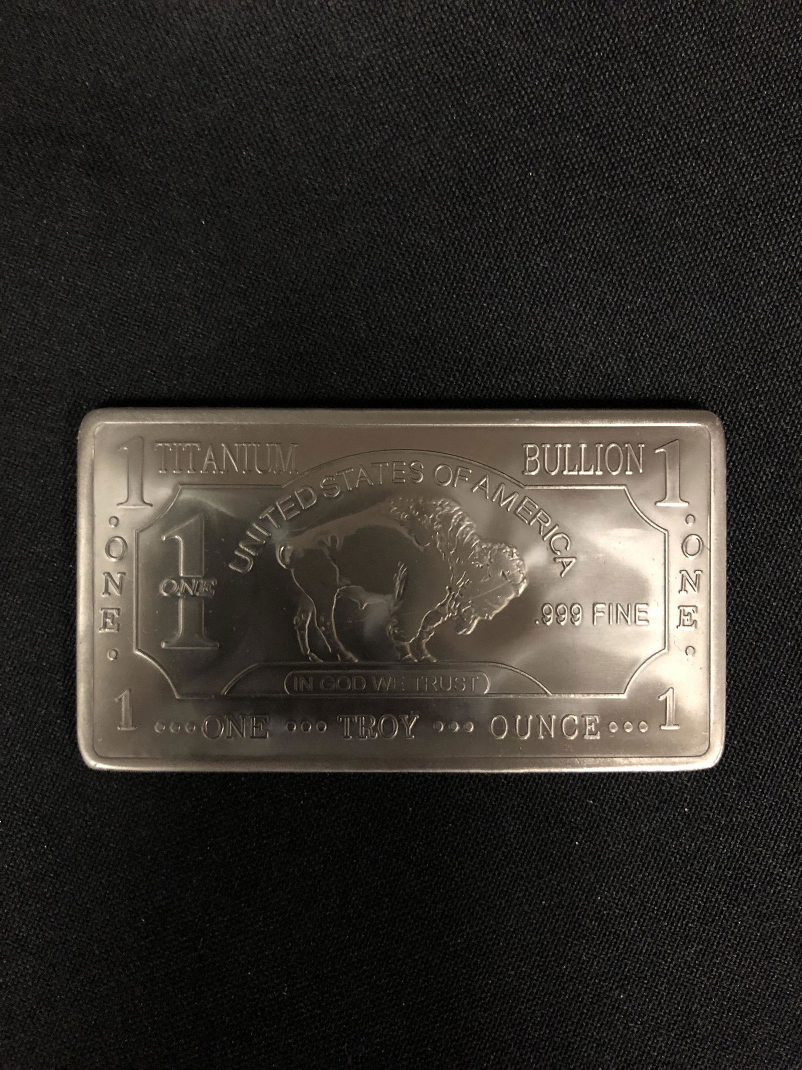 1OZ. 999 TITANIUM BAR: 1OZ. 999 TITANIUM BAR