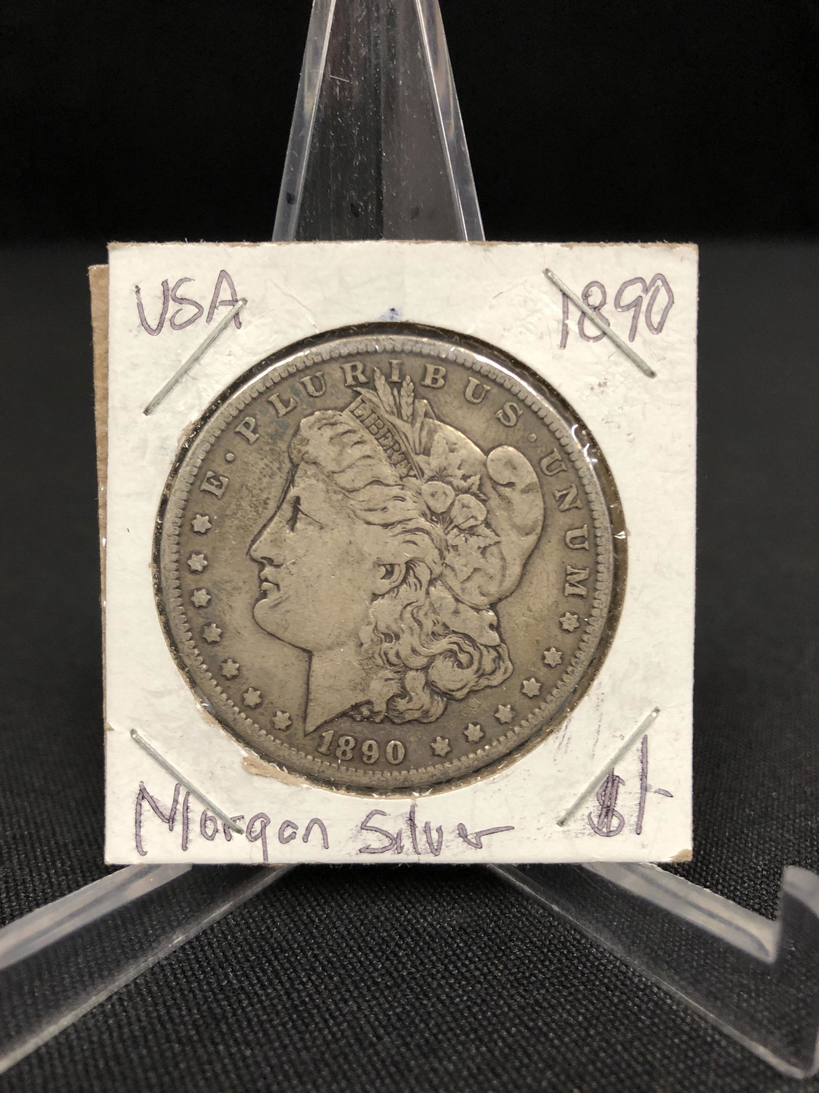 1890US MORGAN SILVER DOLLAR: 1890US MORGAN SILVER DOLLAR