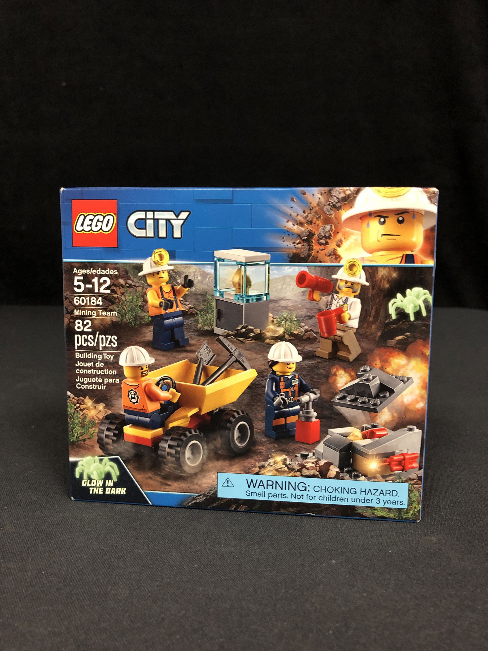 Sealed LEGO City 60184 Mining Team NEW Sealed - 82 pcs - 2018 - Glow in the Dark Spider: Sealed LEGO City 60184 Mining Team NEW Sealed - 82 pcs - 2018 - Glow in the Dark Spider
