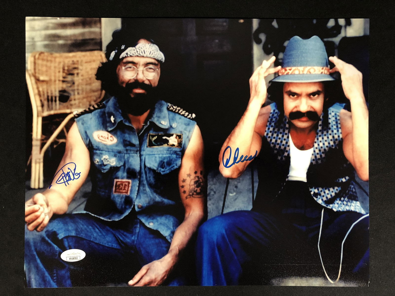 CHEECH AND CHONG DUAL-SIGNED 8X10 PHOTO (JSA COA) (1 of 2)
