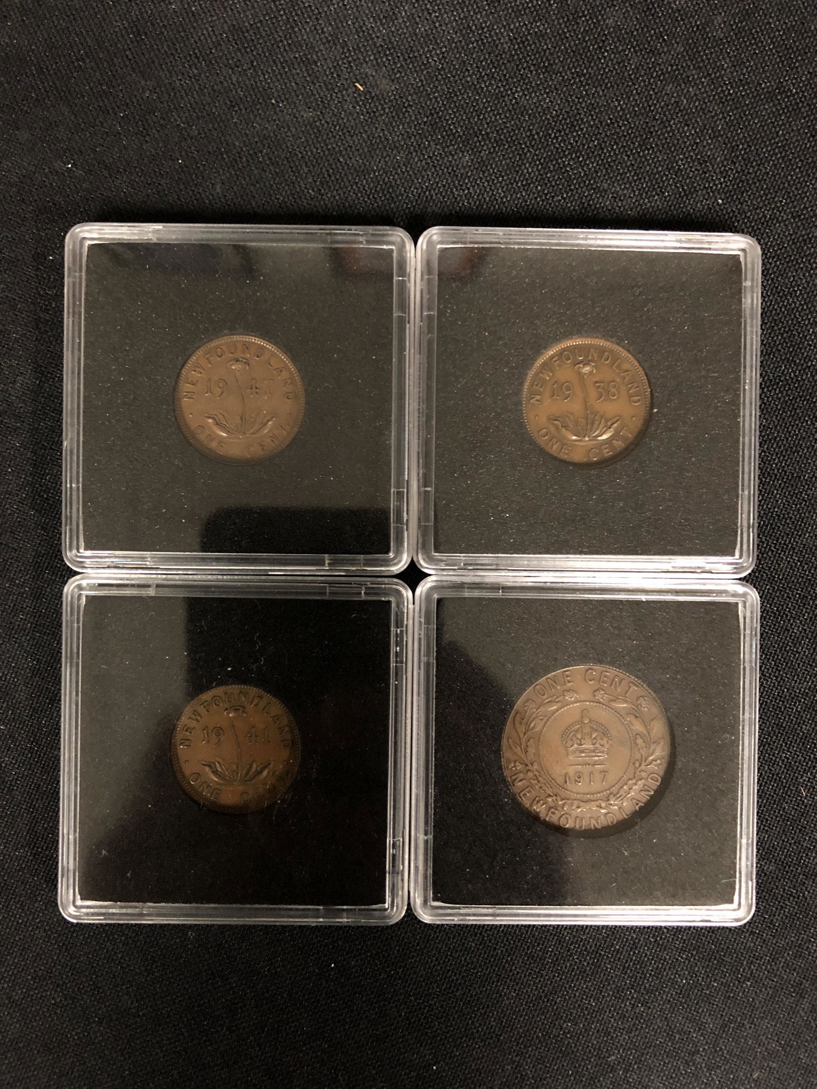 LOT OF 1917-1947 NEWFOUNDLAND ONE CENT AU CONDITION (1 of 1)