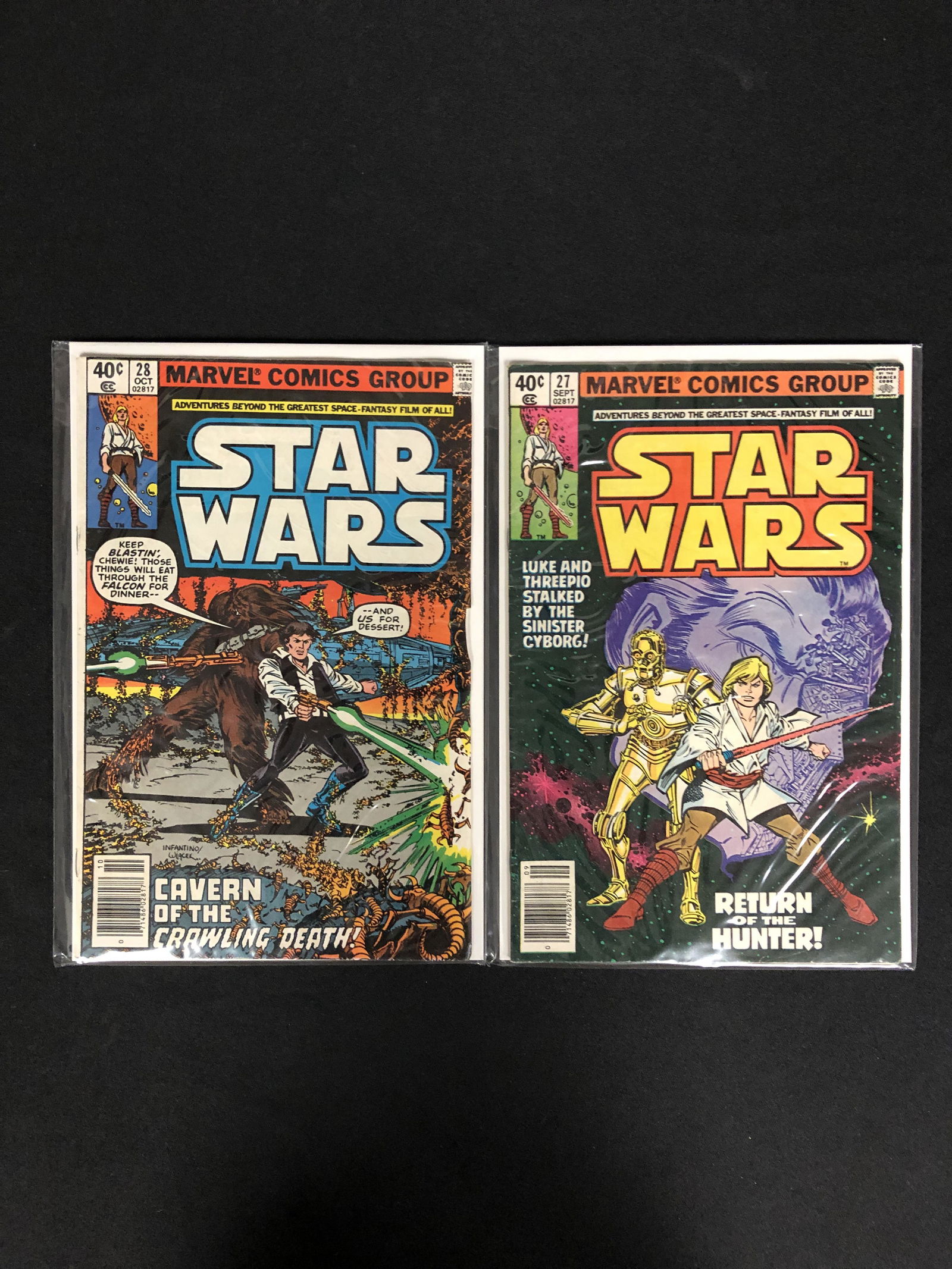 STAR WARS NO.27 AND NO.28 (MARVEL COMICS) (1 of 1)