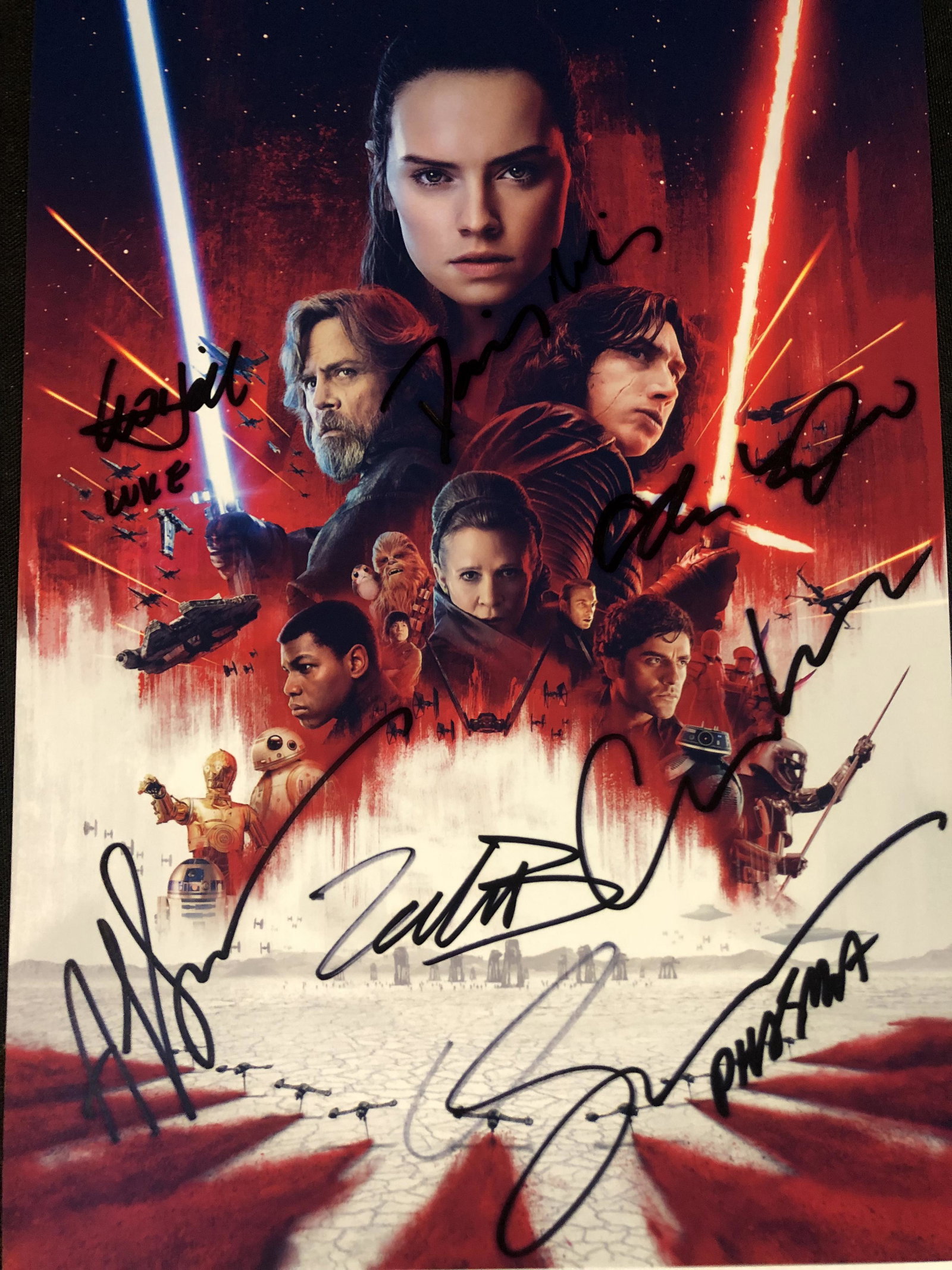 STAR WARS MULTI-SIGNED 8X10 PHOTO (RA COA): STAR WARS MULTI-SIGNED 8X10 PHOTO (RA COA)