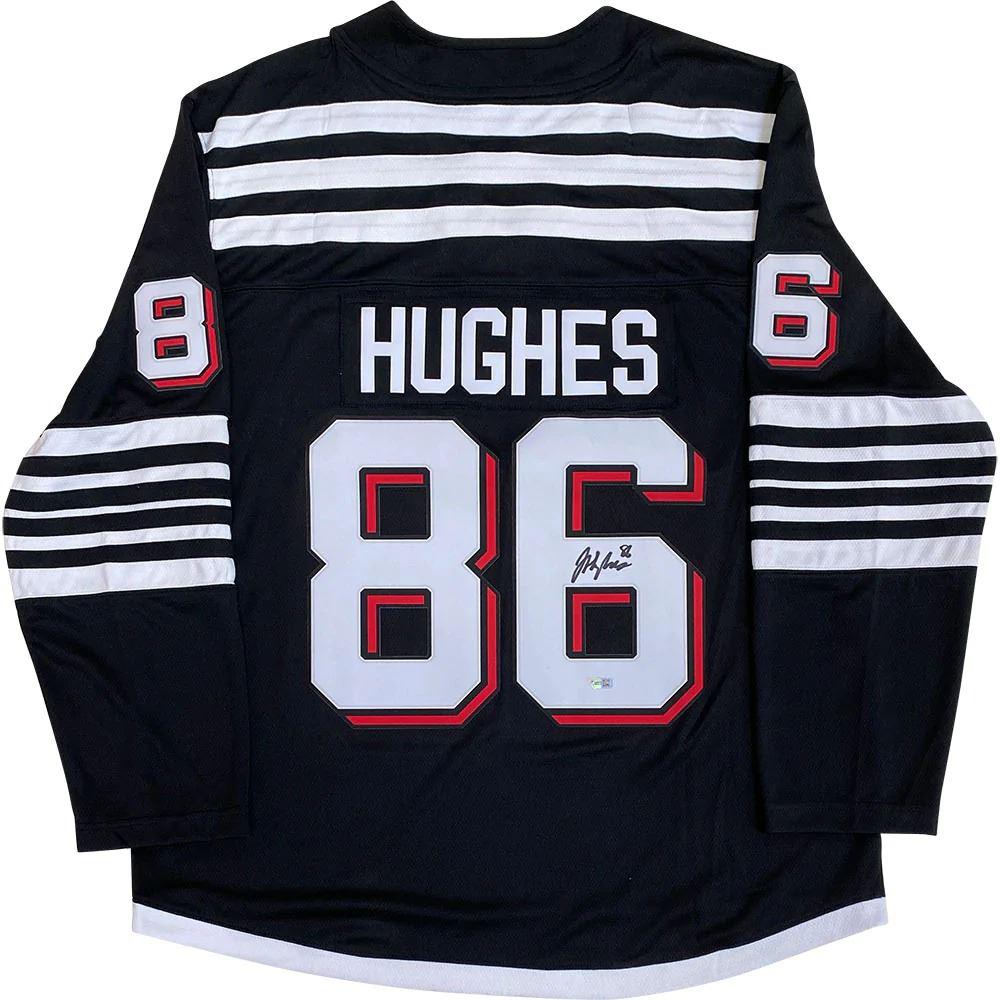 Jack Hughes Autographed New Jersey Devils Replica Jersey (Frozen Pond) (1 of 2)