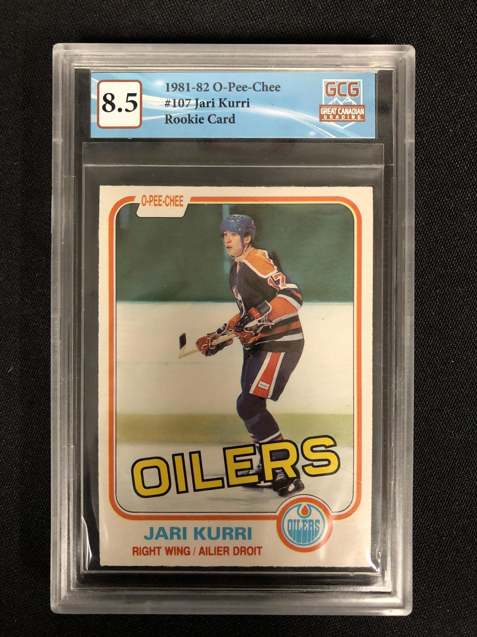 1981-82 O-PEE-CHEE NO.107 JARI KURRI RC (GCG 8.5) (1 of 2)