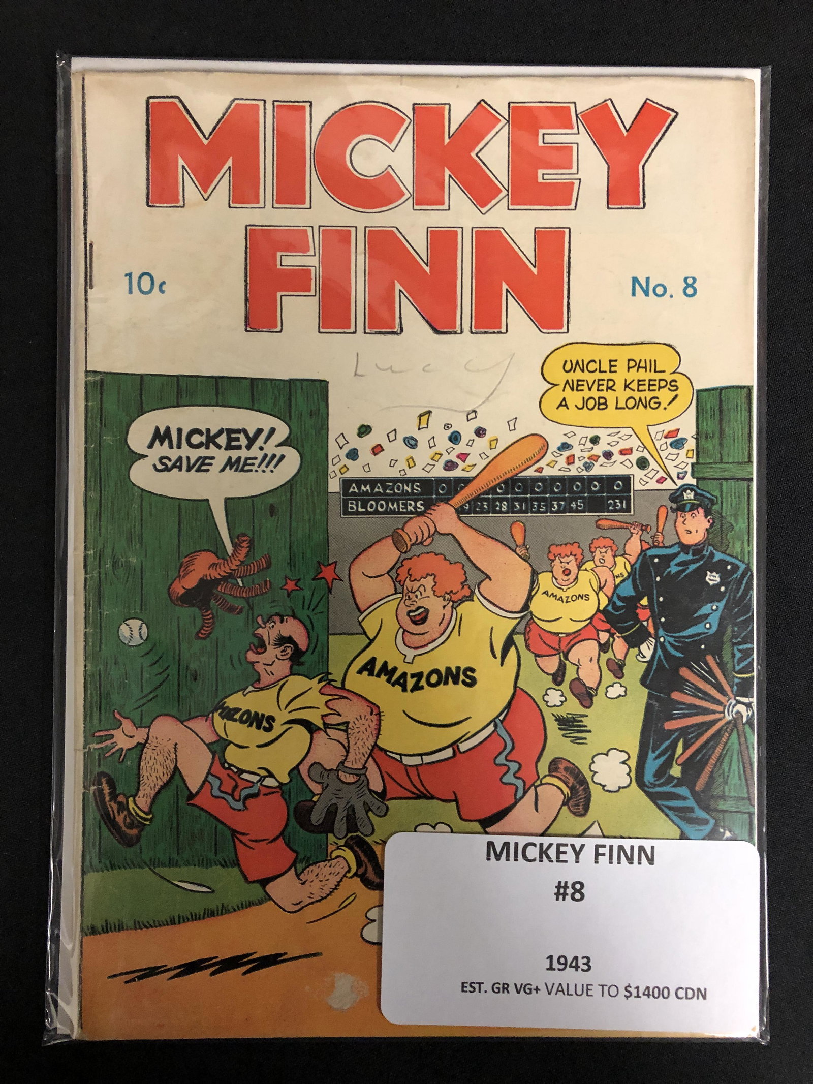 MICKEY FINN NO.8 COMIC BOOK (COLUMBIA, 1945) (1 of 1)