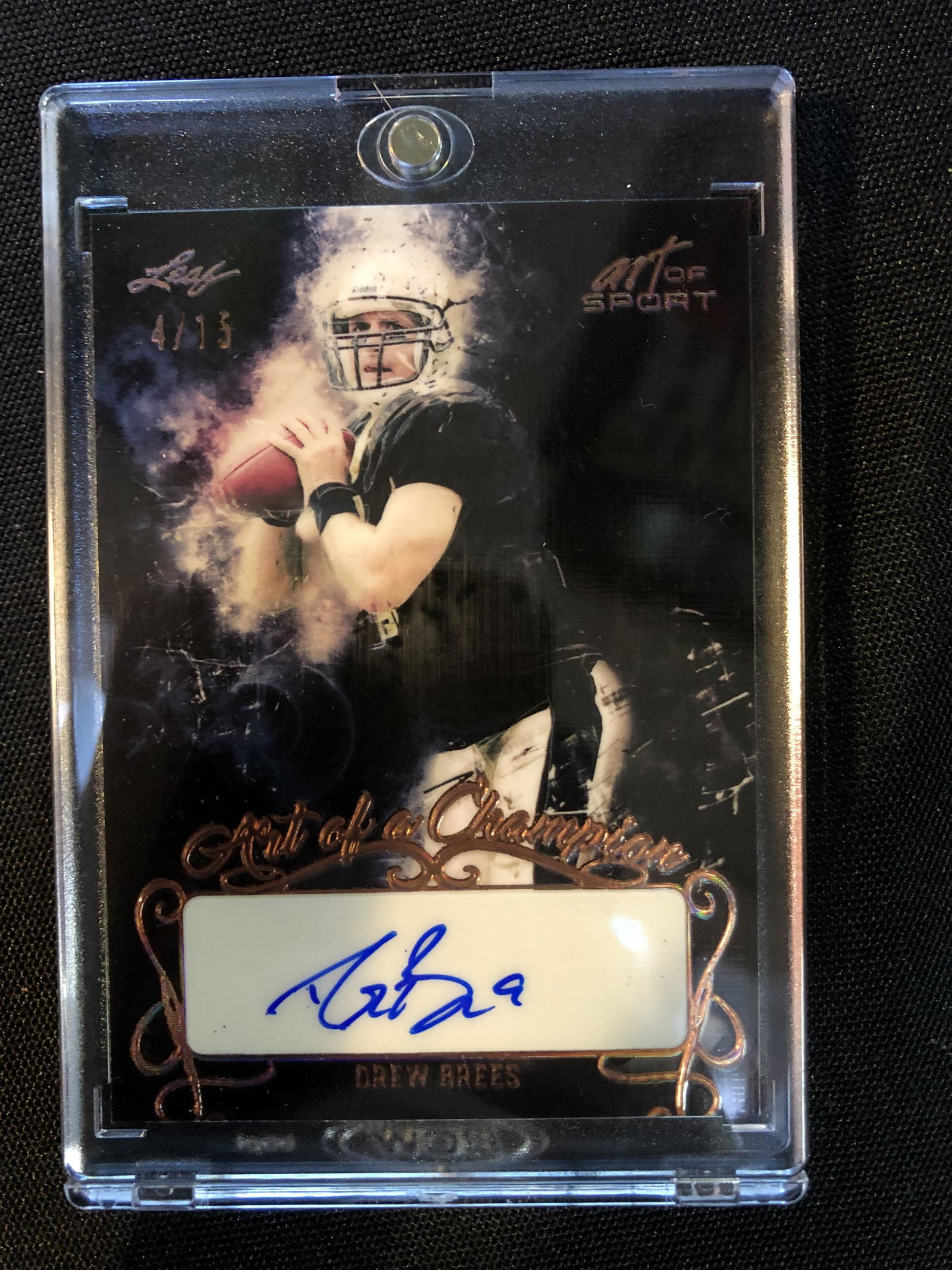2021 LEAF NO.AC-DB1 DREW BREES ART OF A CHAMPION AUTO 4/15 (1 of 2)