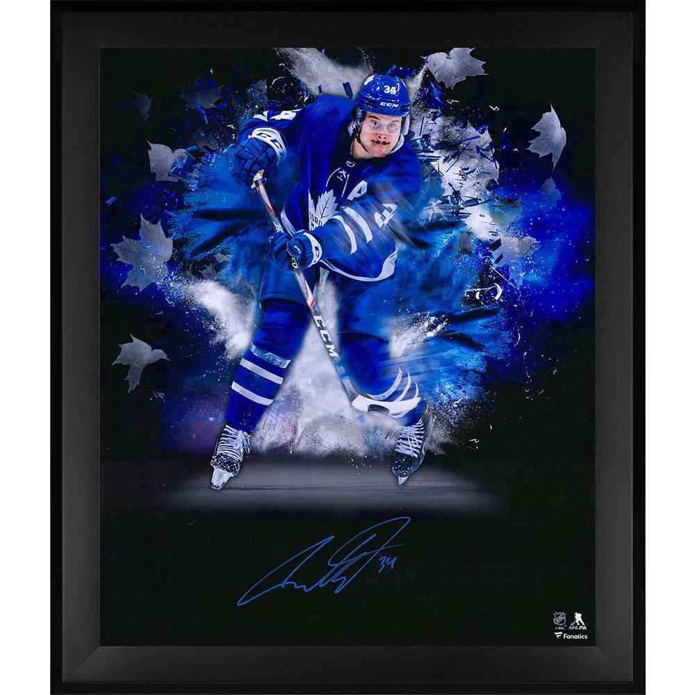 Auston Matthews Framed Autographed Toronto Maple Leafs 20X24 "In Focus" Photo (Frozen Pond) (1 of 1)