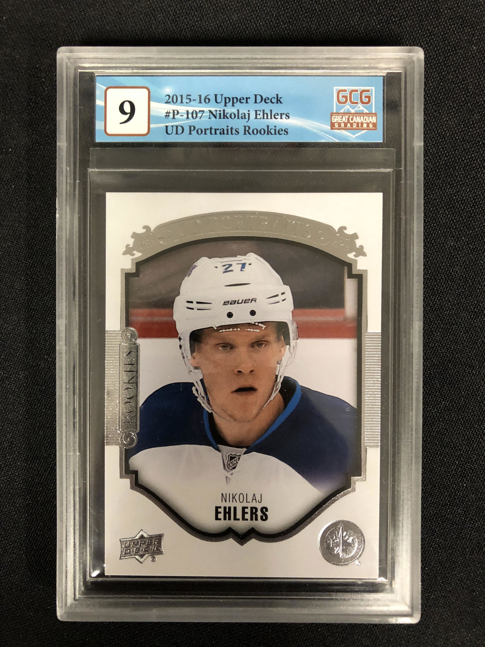 2015-16 UPPER DECK NO.P-107 NIKOLAJ EHLERS UD ROOKIE PORTRAITS (GCG 9) (1 of 2)