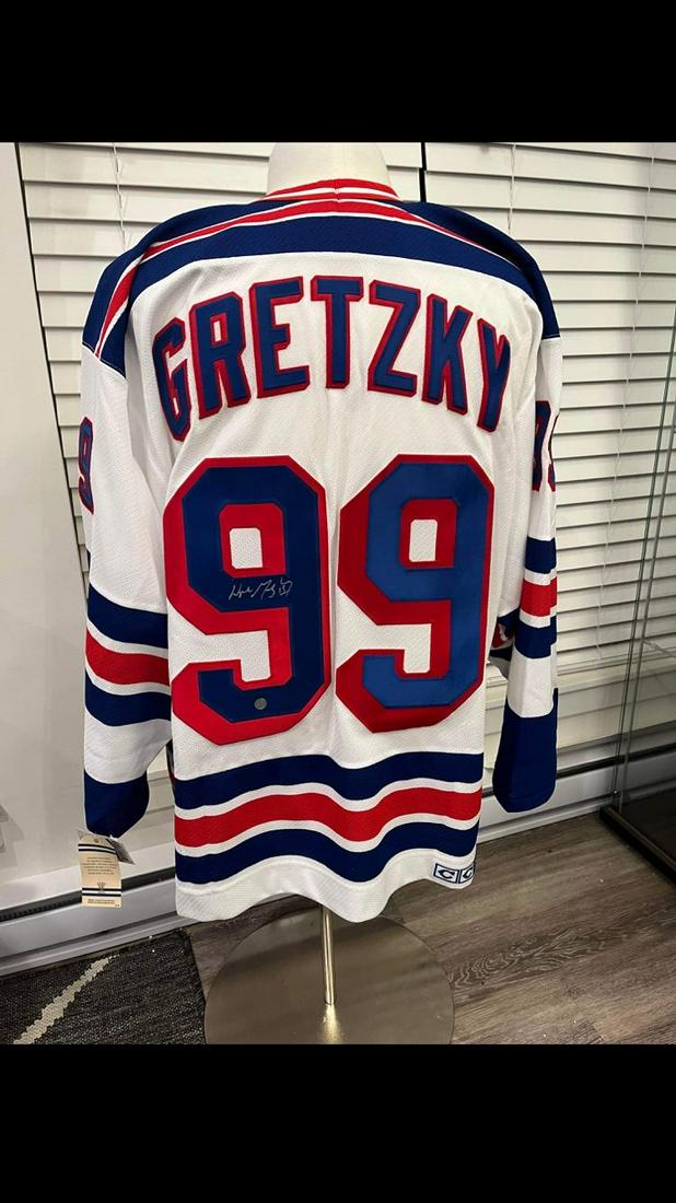 WAYNE GRETZKY SIGNED CCM PRO NEW YORK RANGERS (COA) (1 of 2)