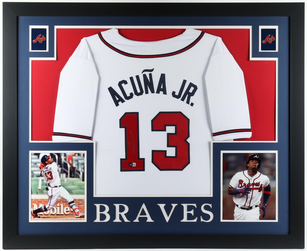 Ronald Acuna Jr. Signed Jersey Framed Display (Beckett) (1 of 2)