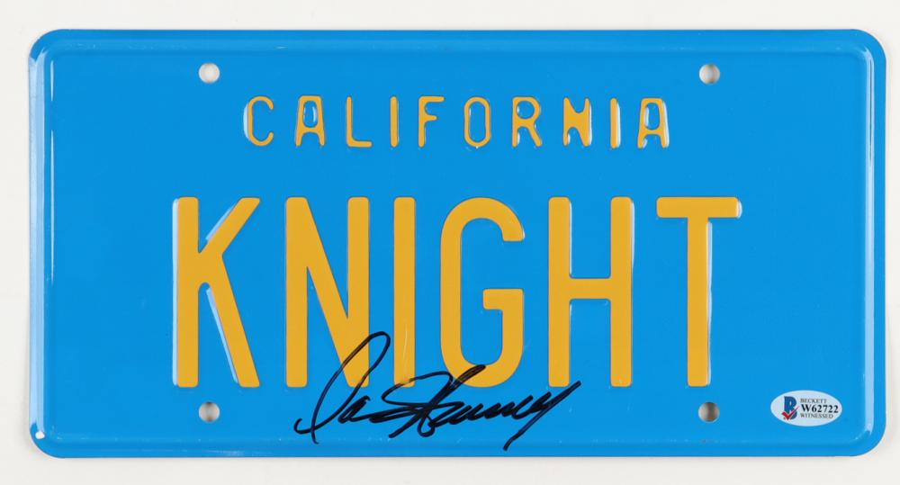 David Hasselhoff Signed License Plate (Beckett) (1 of 1)