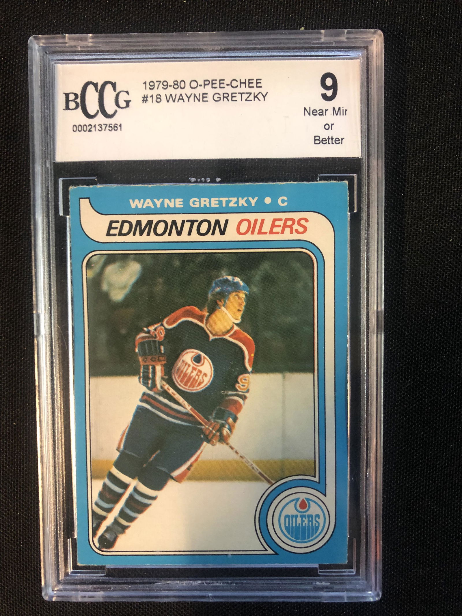1979-80 OPC WAYNE GRETZKY ROOKIE CARD (BCCG 9) (1 of 2)
