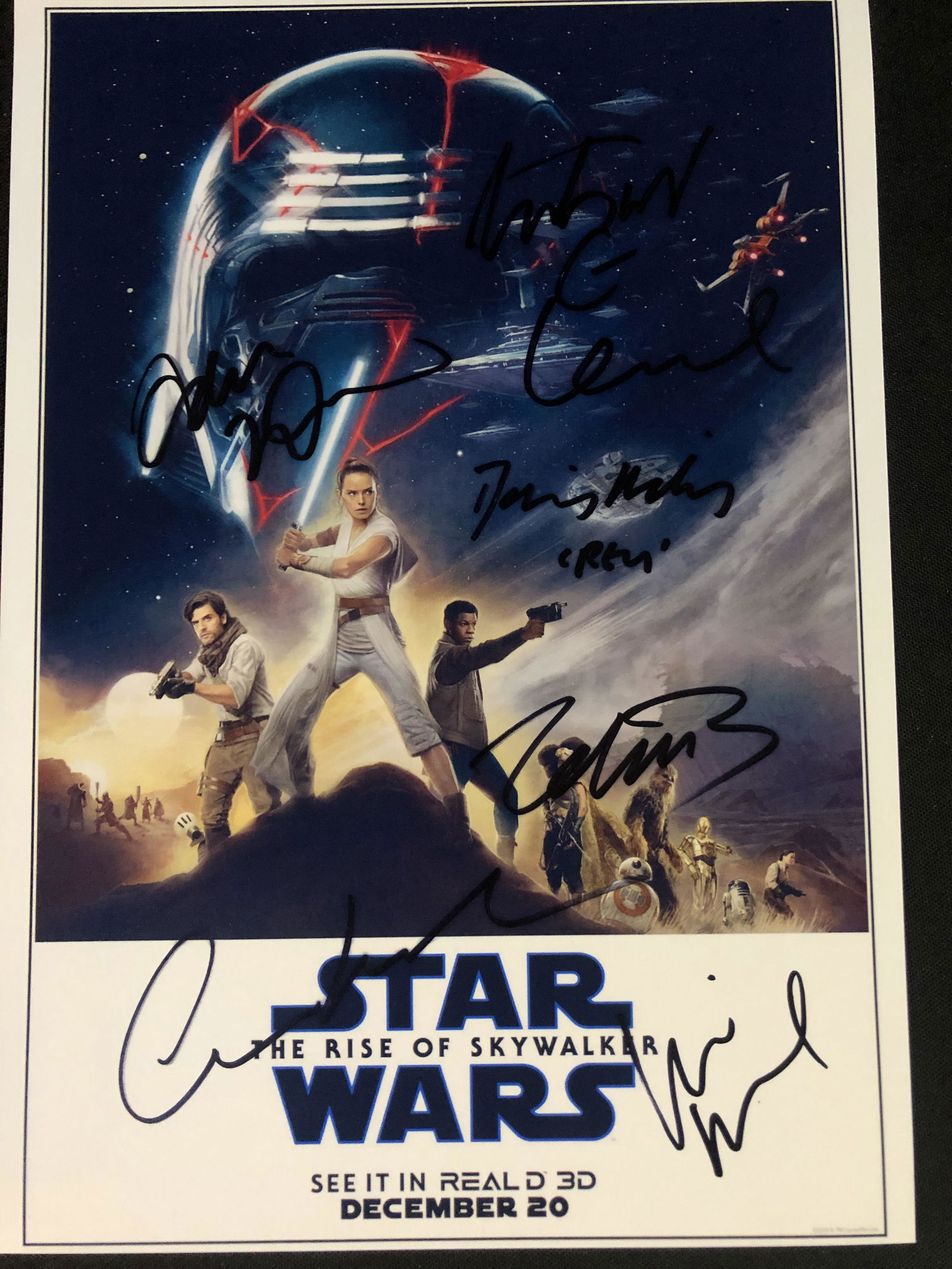 STAR WARS The Rise Of Skywalker CAST SIGNED 8X10 POSTER (RA COA) (1 of 2)