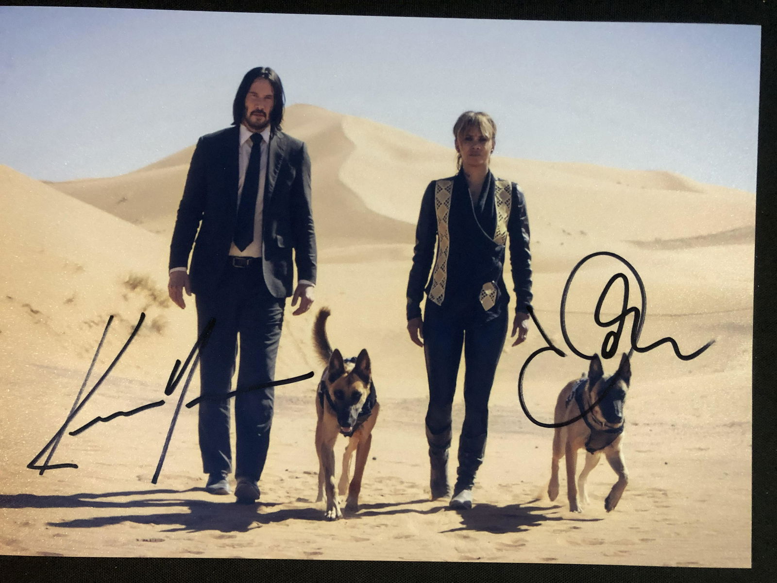 KEANU REEVES AND HALLE BERRY DUAL-SIGNED 8X10 PHOTO (RA COA) (1 of 2)
