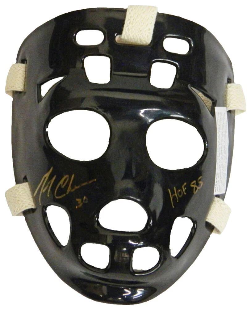 GERRY CHEEVERS SIGNED BLACK HOCKEY GOALIE MASK W/HOF?85 (SCHWARTZ) (1 of 1)