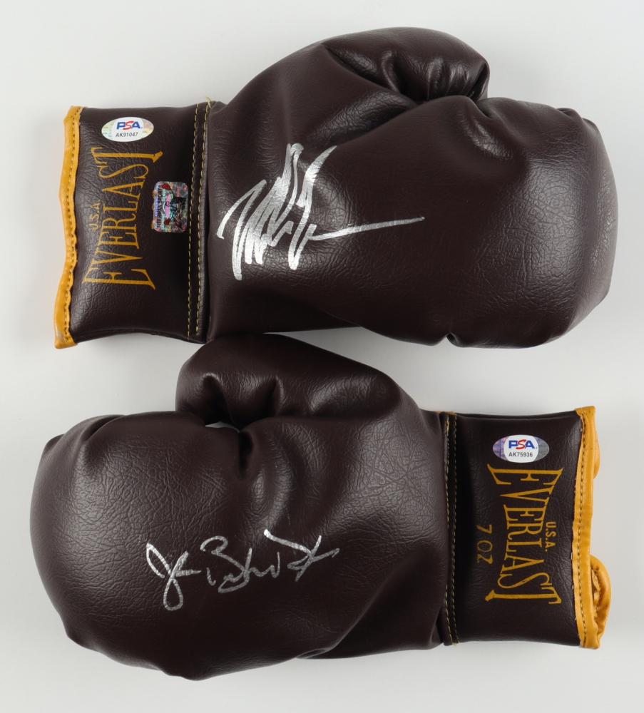 Mike Tyson & Buster Douglas Signed Pair of (2) Vintage Everlast Boxing Gloves (PSA & Tyson) (1 of 4)