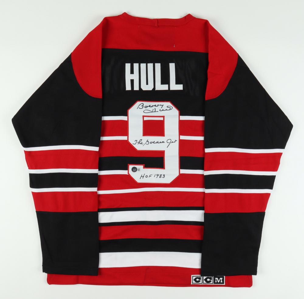 Bobby Hull Signed Jersey Inscribed "The Golden Jet" & "HOF 1983" (Beckett) (1 of 3)