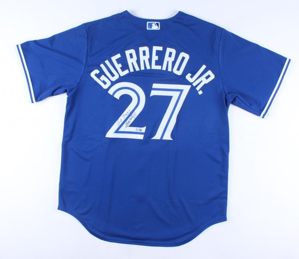 Vladimir Guerrero Jr. Signed Blue Jays Jersey Inscribed "Go Jays" (JSA & USA SM) (1 of 3)