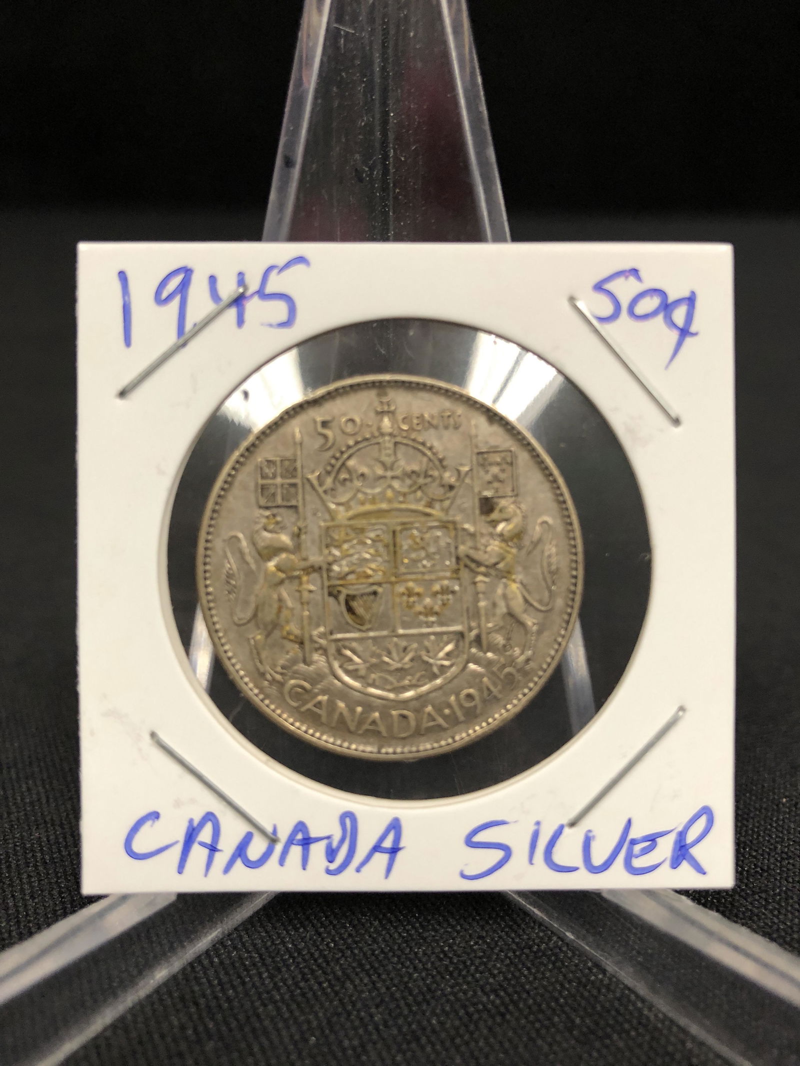 1945 CANADA HALF DOLLAR .800% SILVER (1 of 1)
