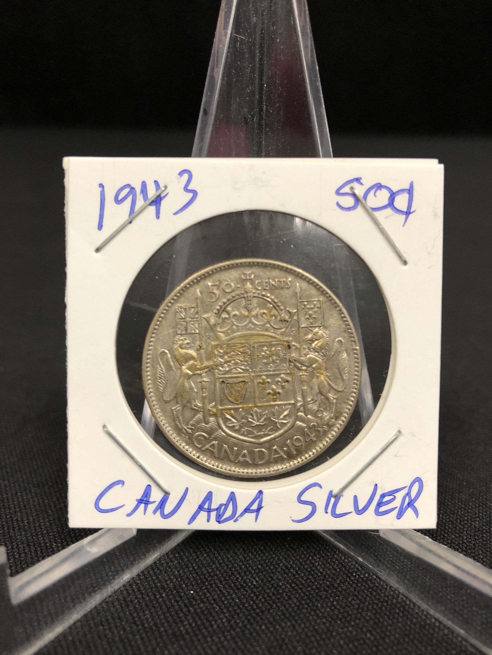 1943 CANADA HALF DOLLAR .800% SILVER (1 of 1)