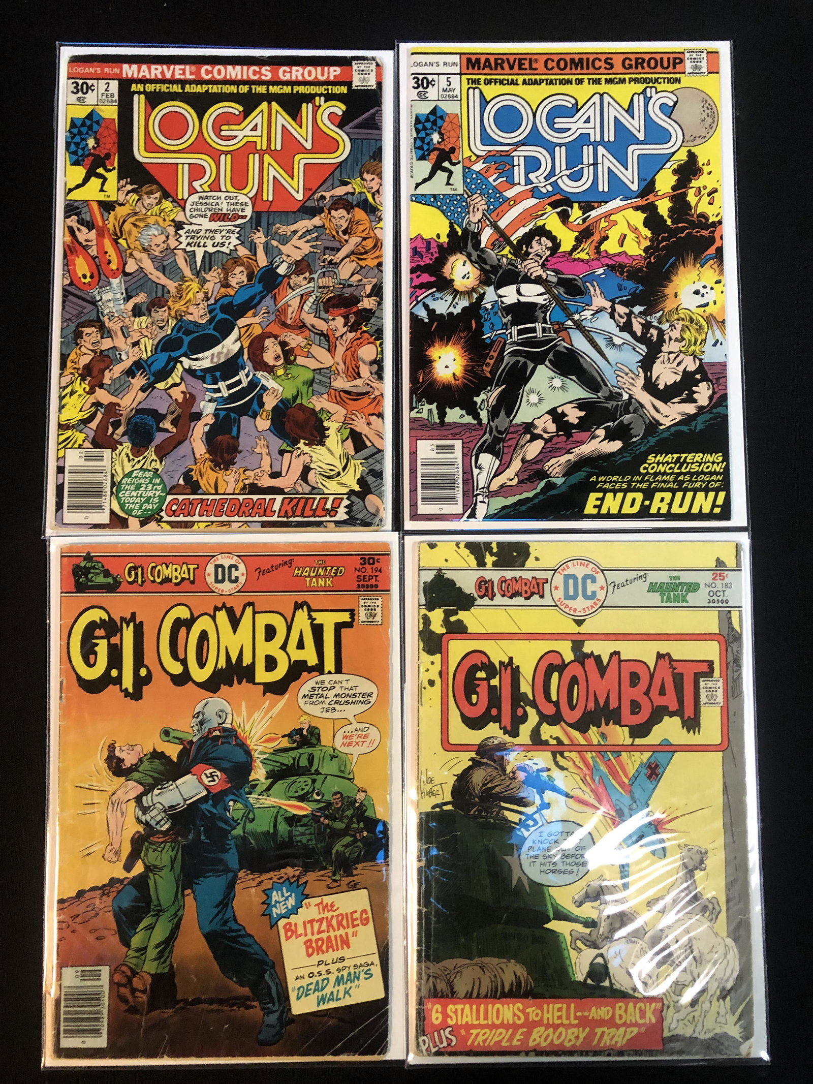 LOGAN'S RUN/ G.I COMBAT COMIC BOOK LOT (1 of 1)