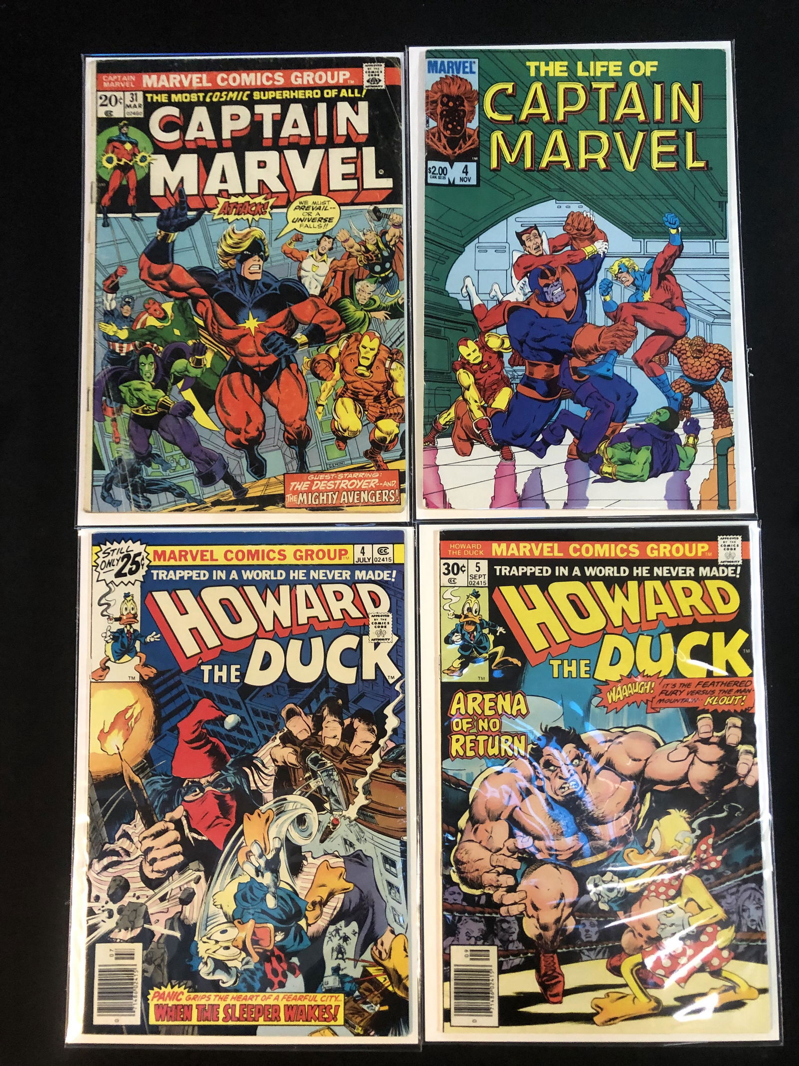 CAPTAIN MARVEL/ HOWARD THE DUCK COMIC BOOK LOT (MARVEL COMICS) (1 of 1)