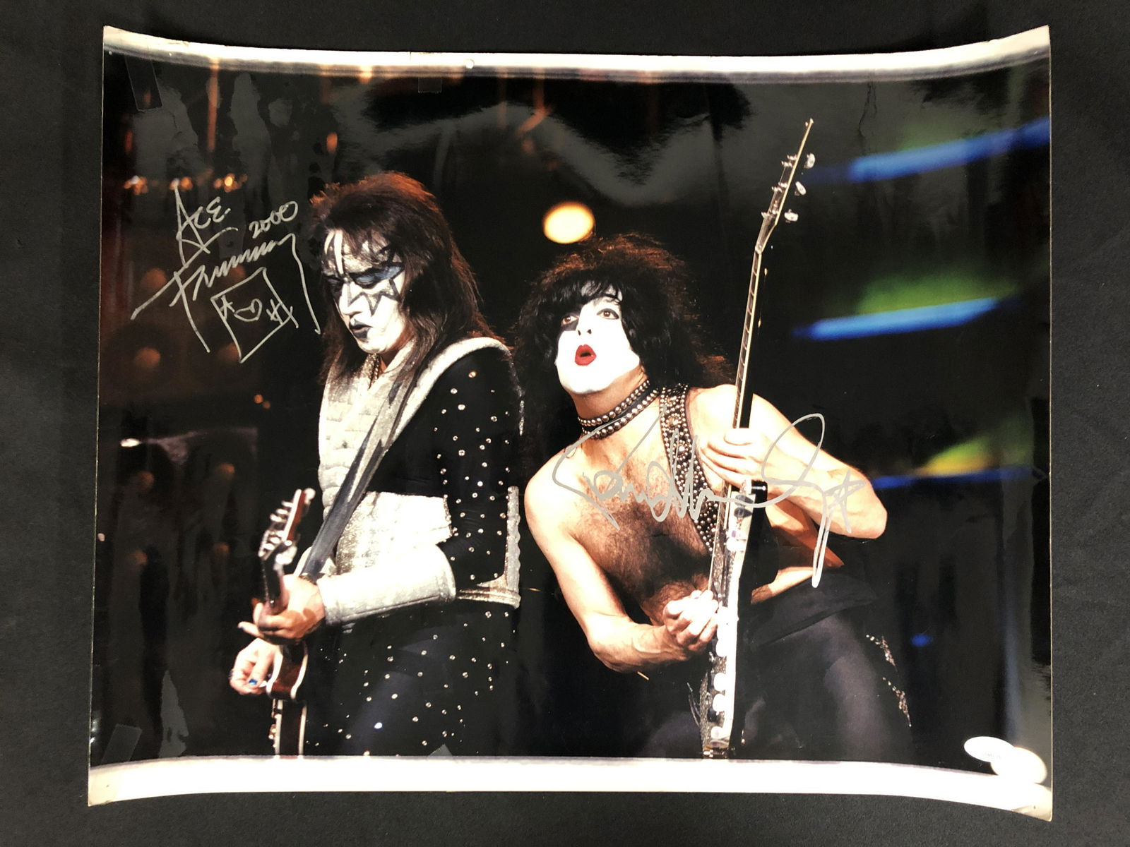 ACE FREHLEY AND PAUL STANLEY SIGNED 8X10 PHOTO ( JSA COA) (1 of 2)