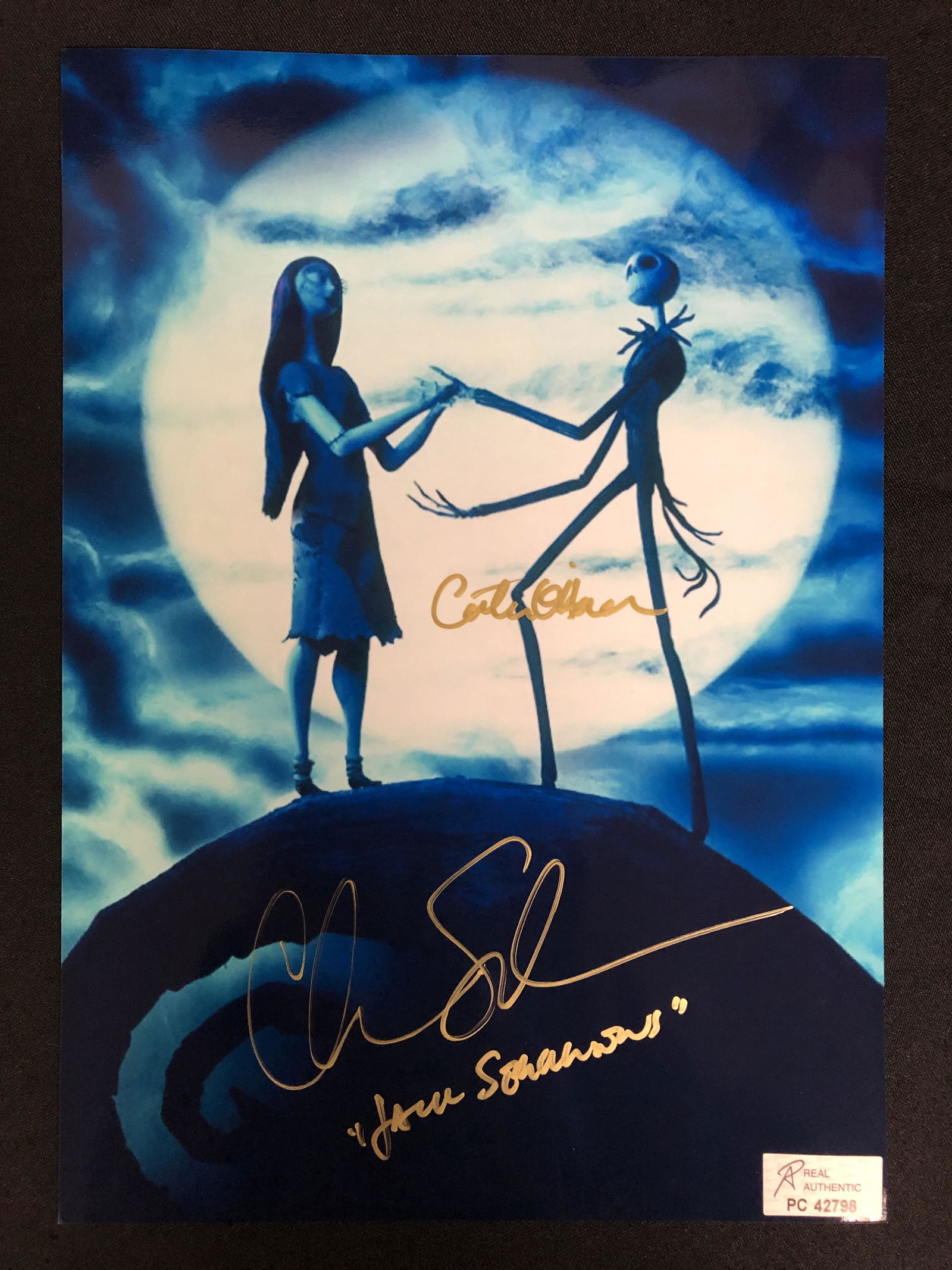 DANNY ELFMAN AND CATHERINE OHARA SIGNED NIGHTMARE BEFORE XMAS 8 X 10 (RA COA) (1 of 2)