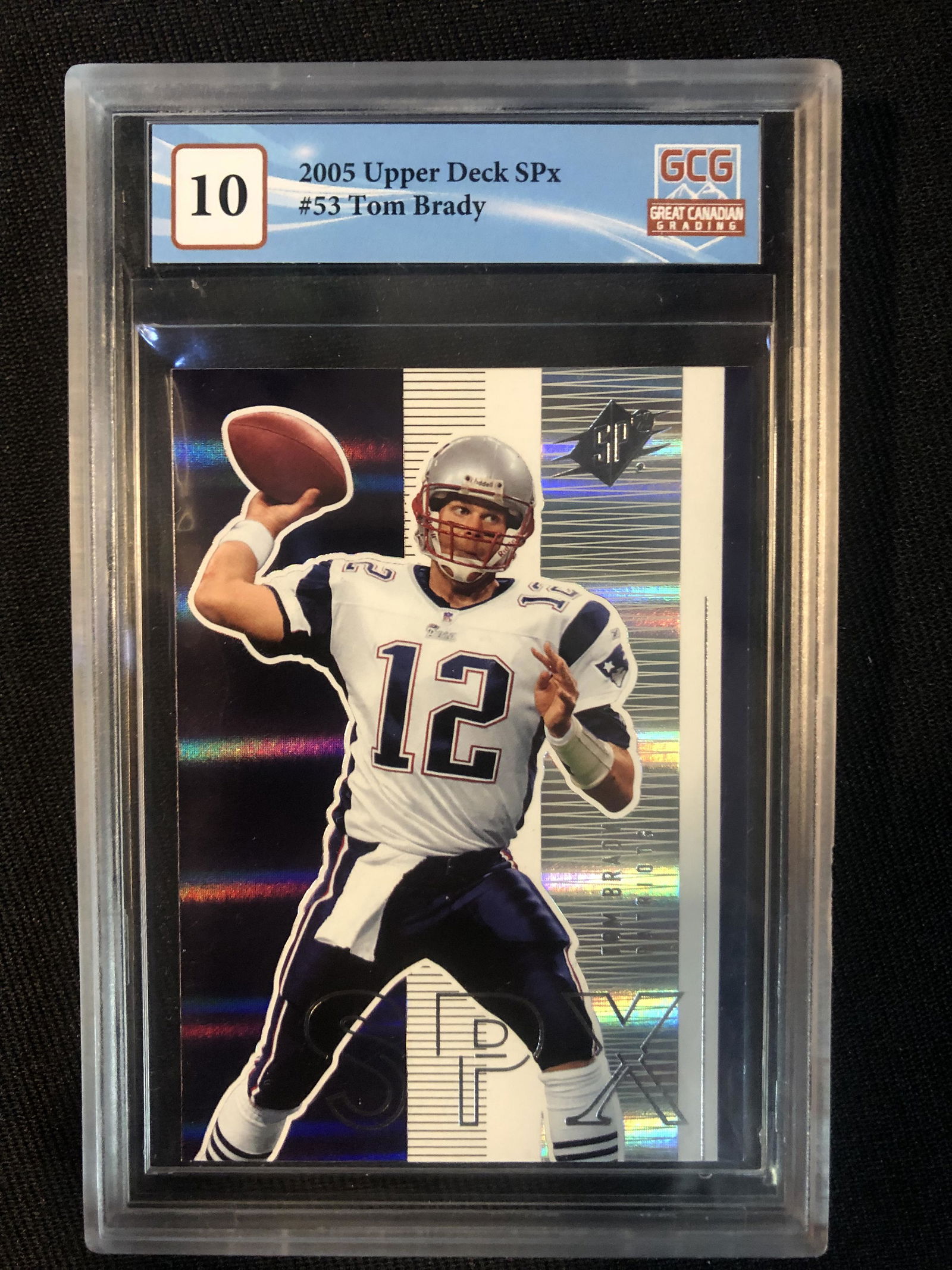 2005 UPPER DECK SPx NO.53 TOM BRADY (GCG 10) (1 of 2)