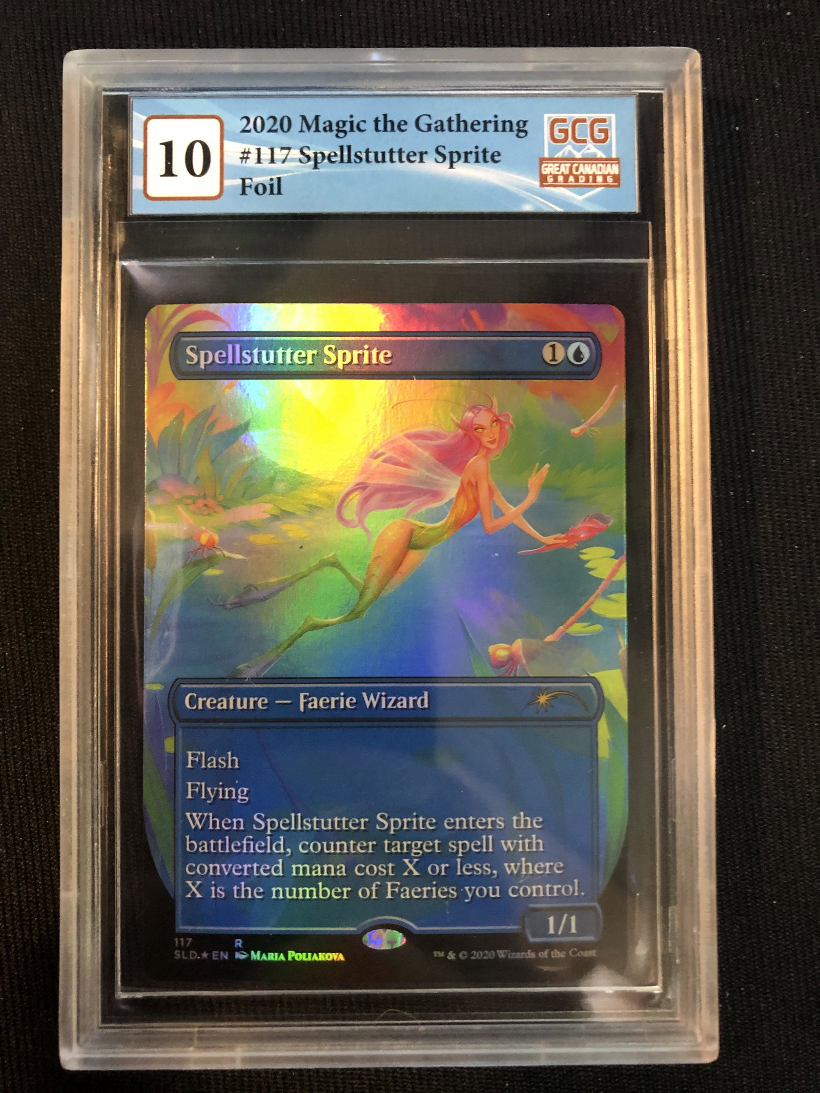 2020 MTG NO.117 SPELLSCUTTER SPRITE FOIL (GCG 10): 2020 MTG NO.117 SPELLSCUTTER SPRITE FOIL (GCG 10)