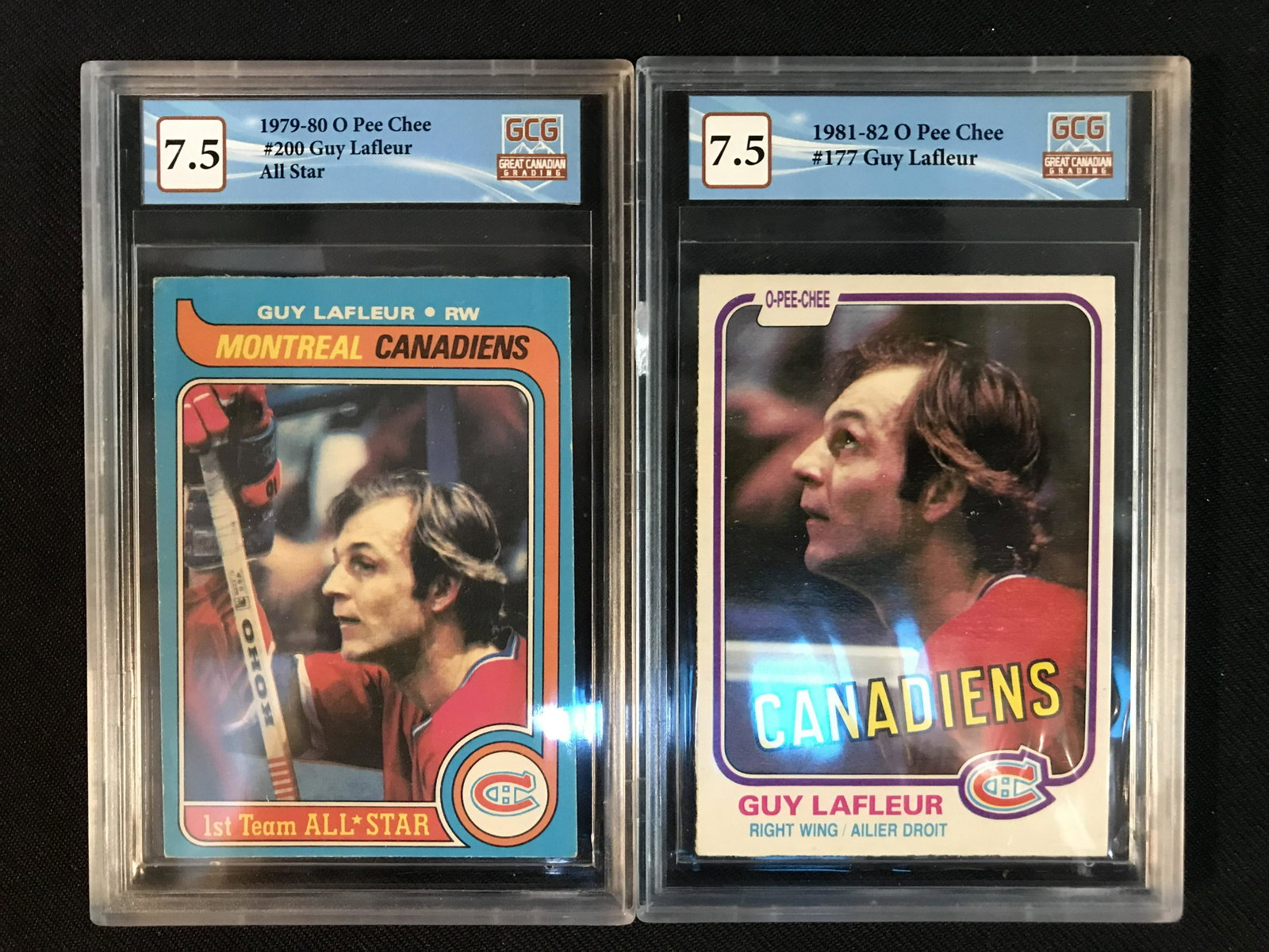 HIGH GRADE O-PEE-CHEE GUY LAFLEUR HOCKEY CARD LOT (GCG GRADE): HIGH GRADE O-PEE-CHEE GUY LAFLEUR HOCKEY CARD LOT (GCG GRADE)