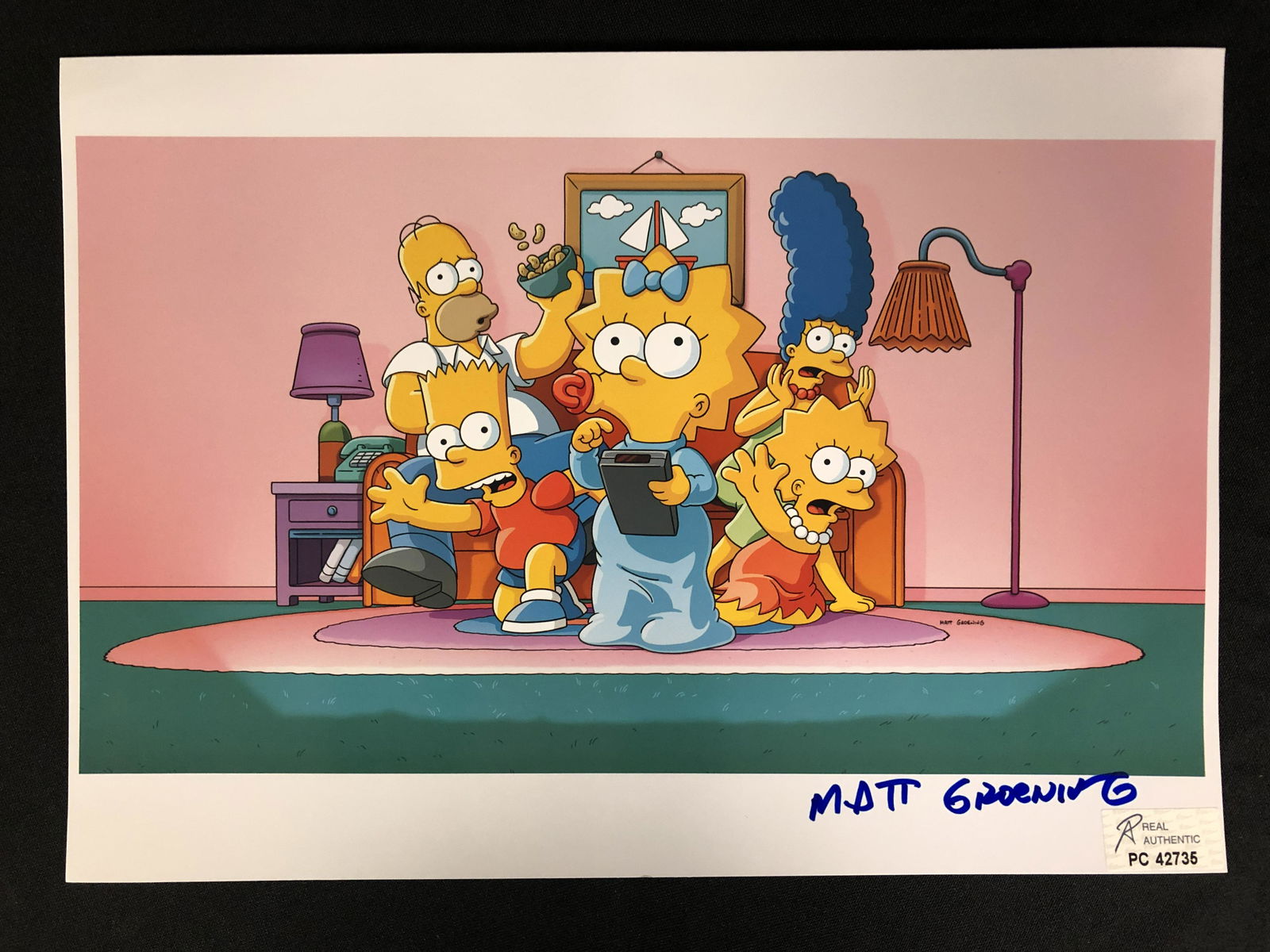 Matt Groening Authentic Signed 8X10 Simpson's Photo (Real Authentic COA) (1 of 2)