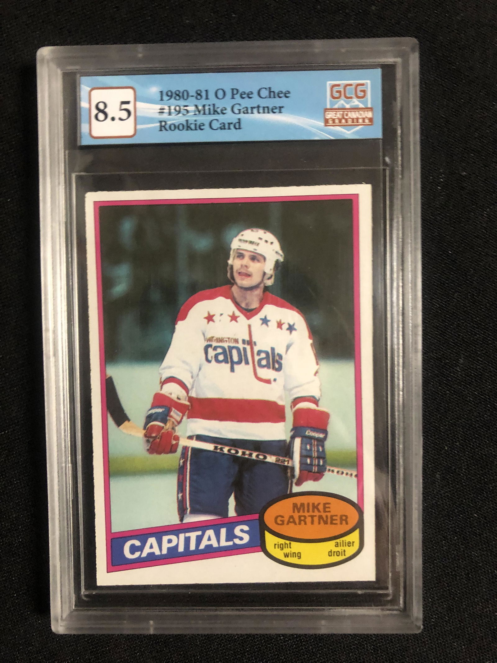 1980-81 O-PEE-CHEE #195 MIKE GARTNER ROOKIE CARD GCG 8.5 (1 of 1)