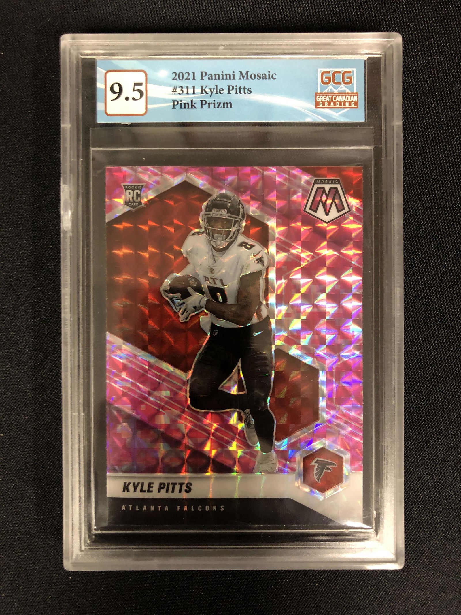 2021 PANINI MOSAIC NO.311 KYLE PITTS PINK PRIZM (GCG 9.5) (1 of 2)